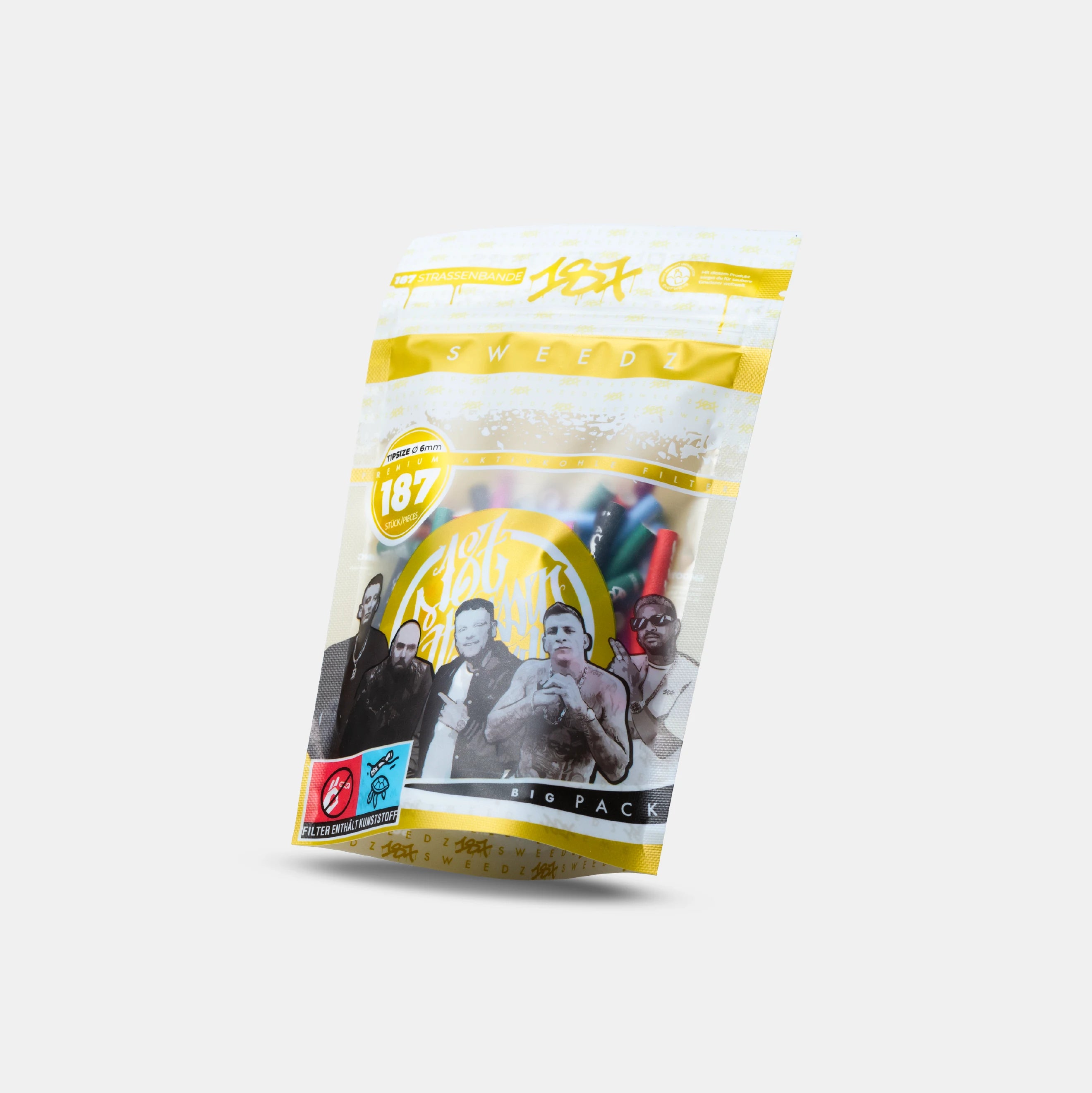 Crew Packung – 187 Sweedz Aktivkohlefilter 6mm (187 Stück)