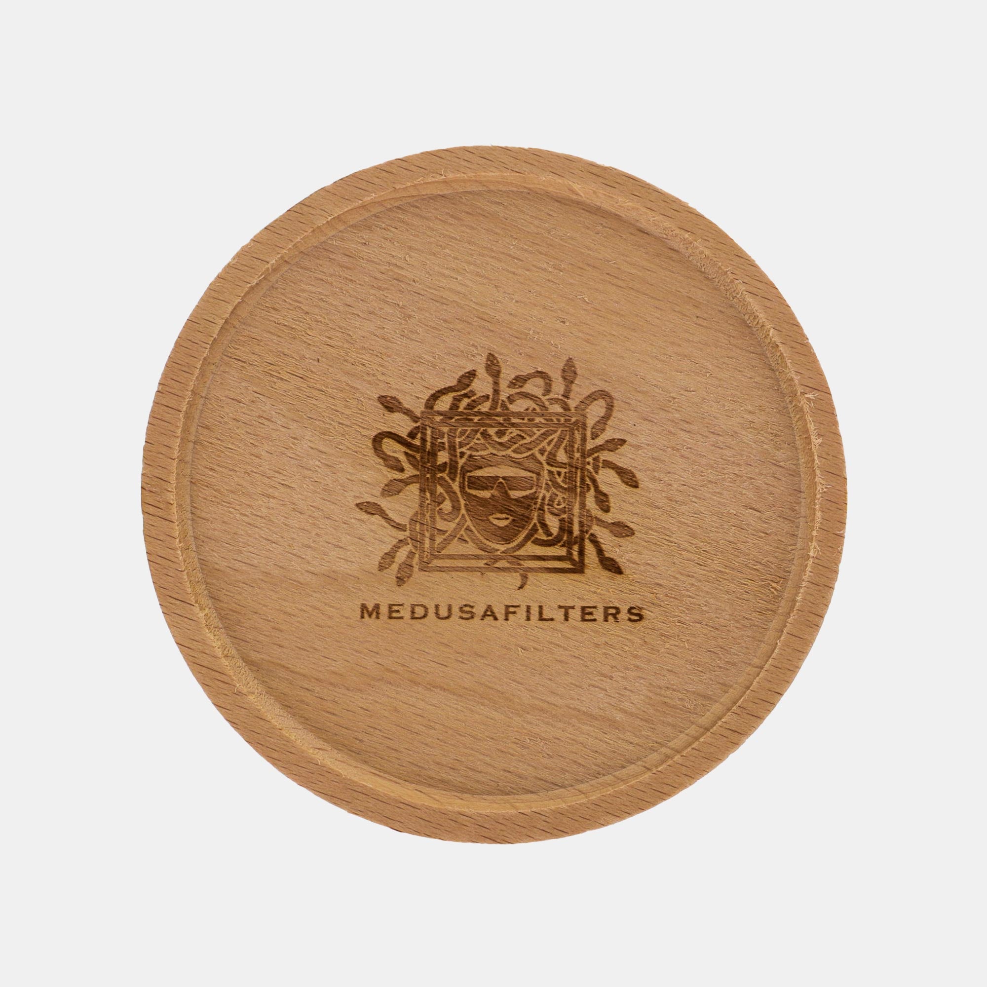 Medusafilters Premium Aktivkohlefilter mit Kokosnuss-Aktivkohle und veganen Fasercaps 500er Glas ORGANIC Edition Tip Size 6 mm von oben