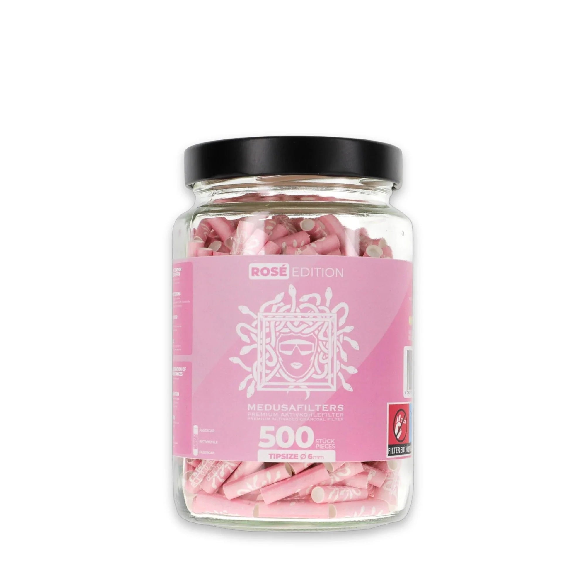 Medusafilters Aktivkohlefilter Glas 500er Rose