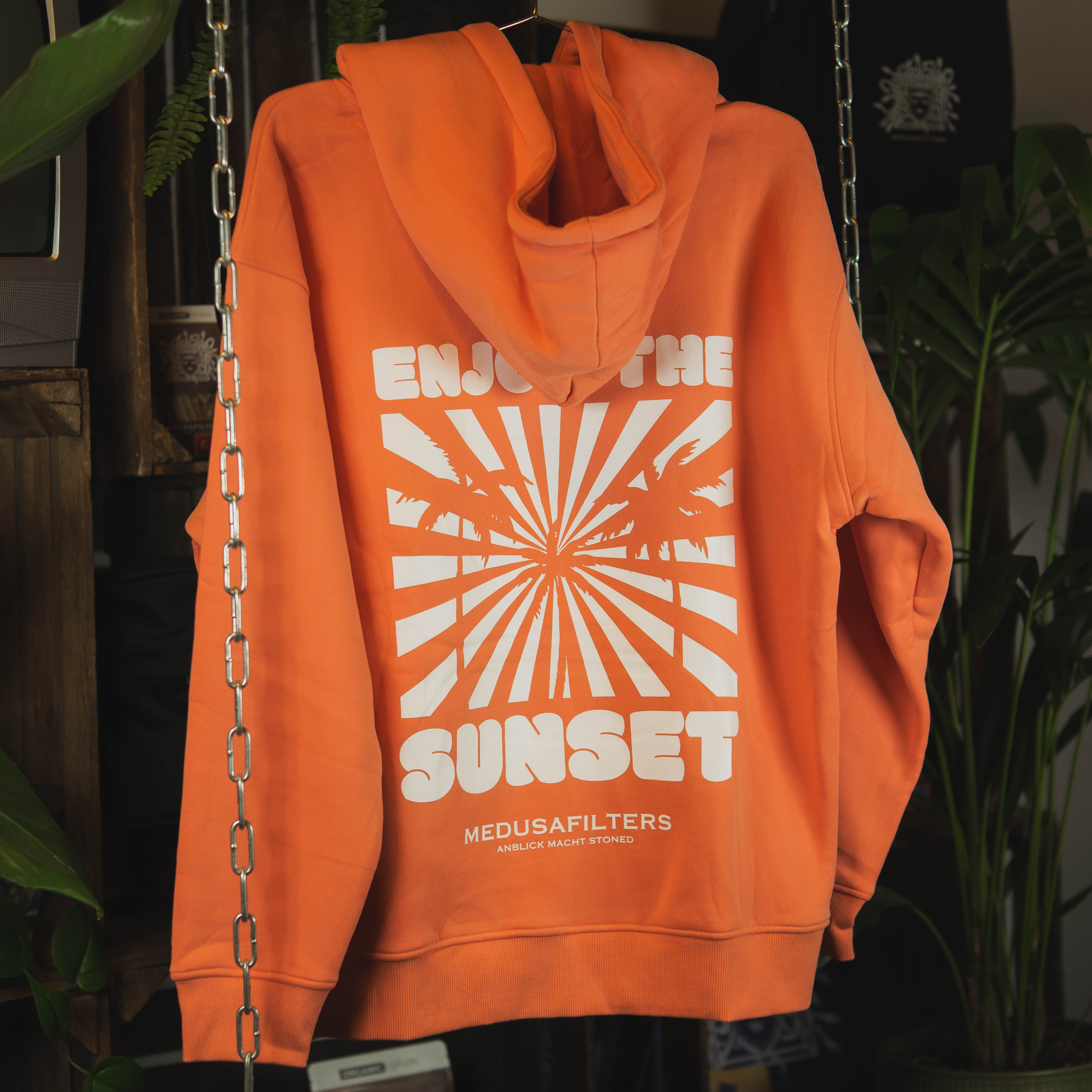 Medusafilters Hoodie with back print - SUNSET