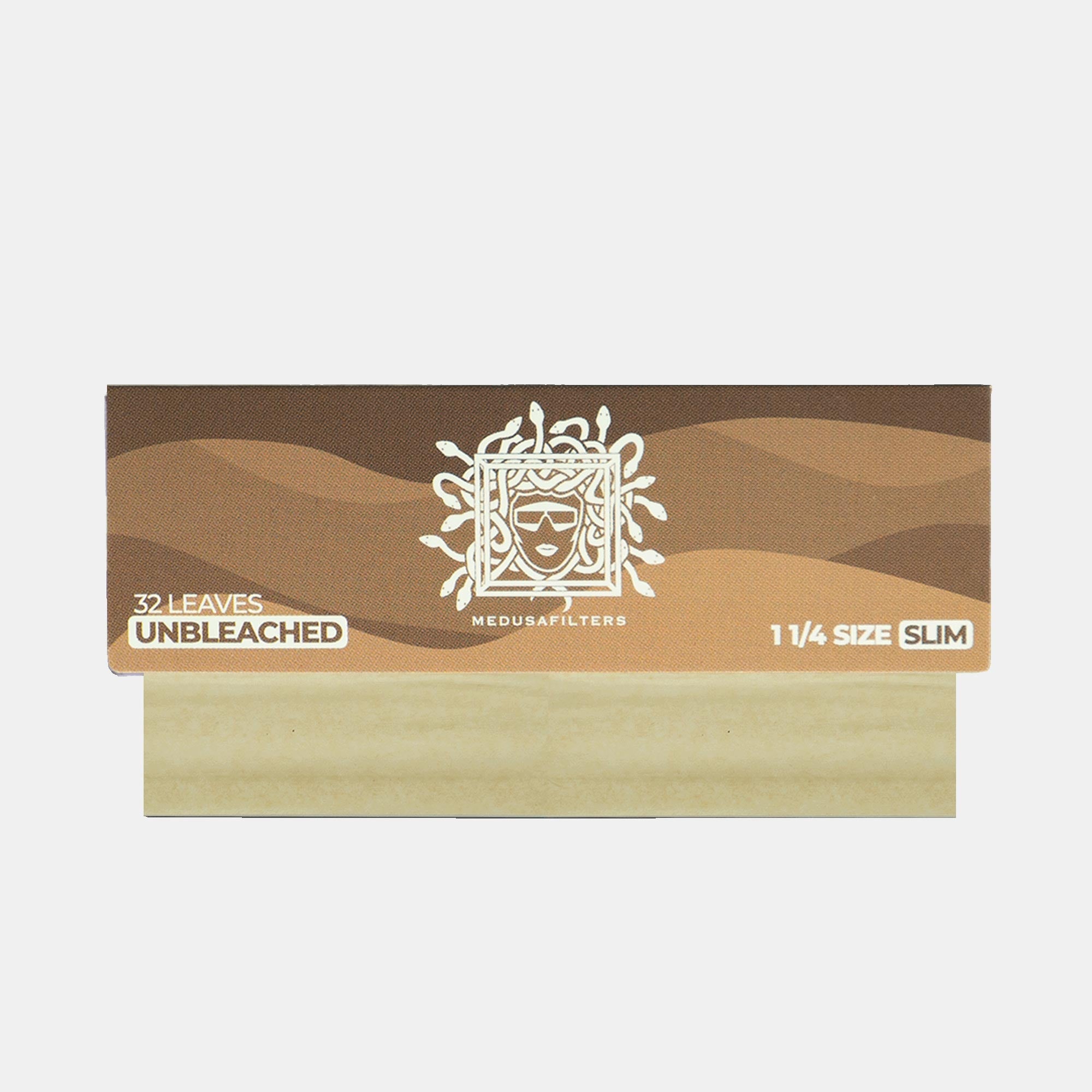 Medusafilters Shortpapers 1 1/4 Size Slim UNBLEACHED / ungebleicht