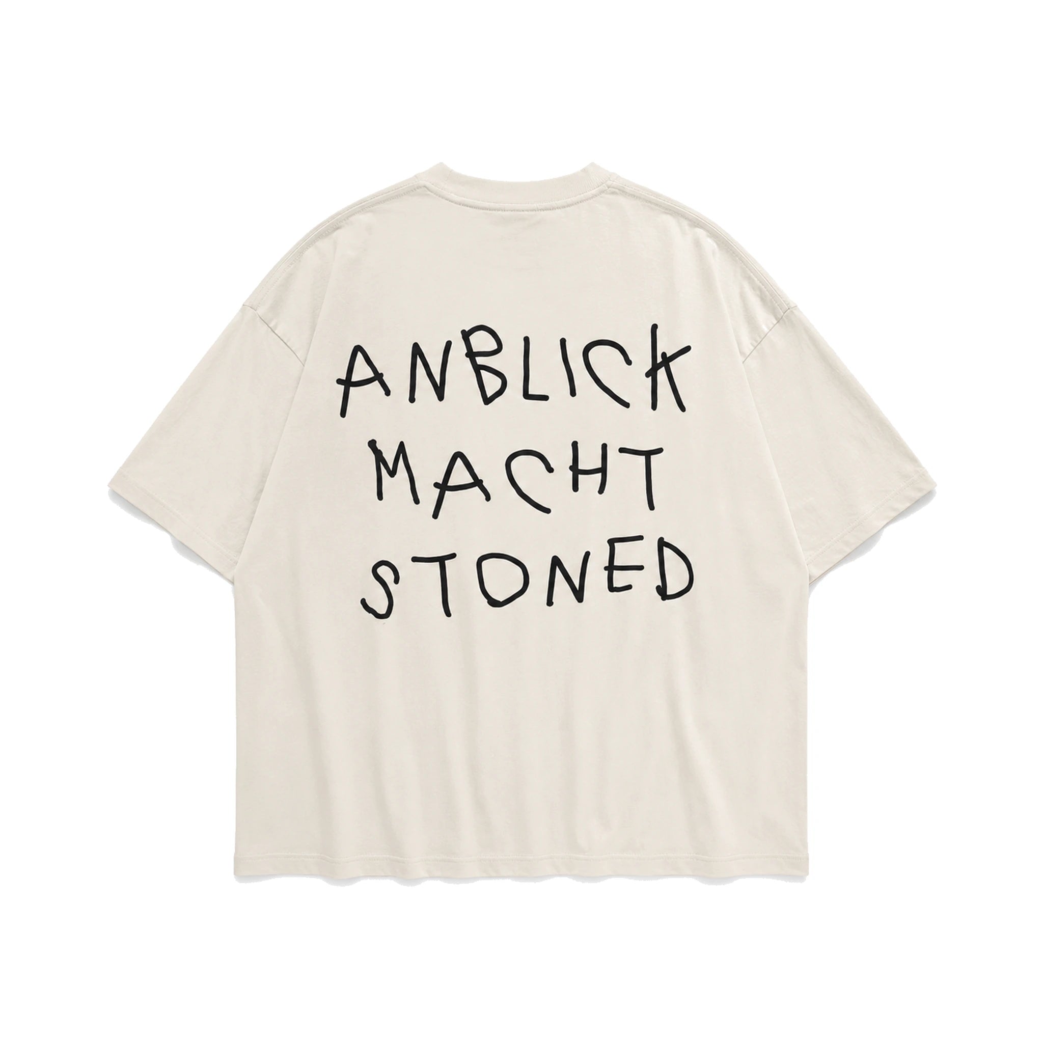 Medusafilters T-Shirt BEIGE Rückseite Print Anblick macht stoned