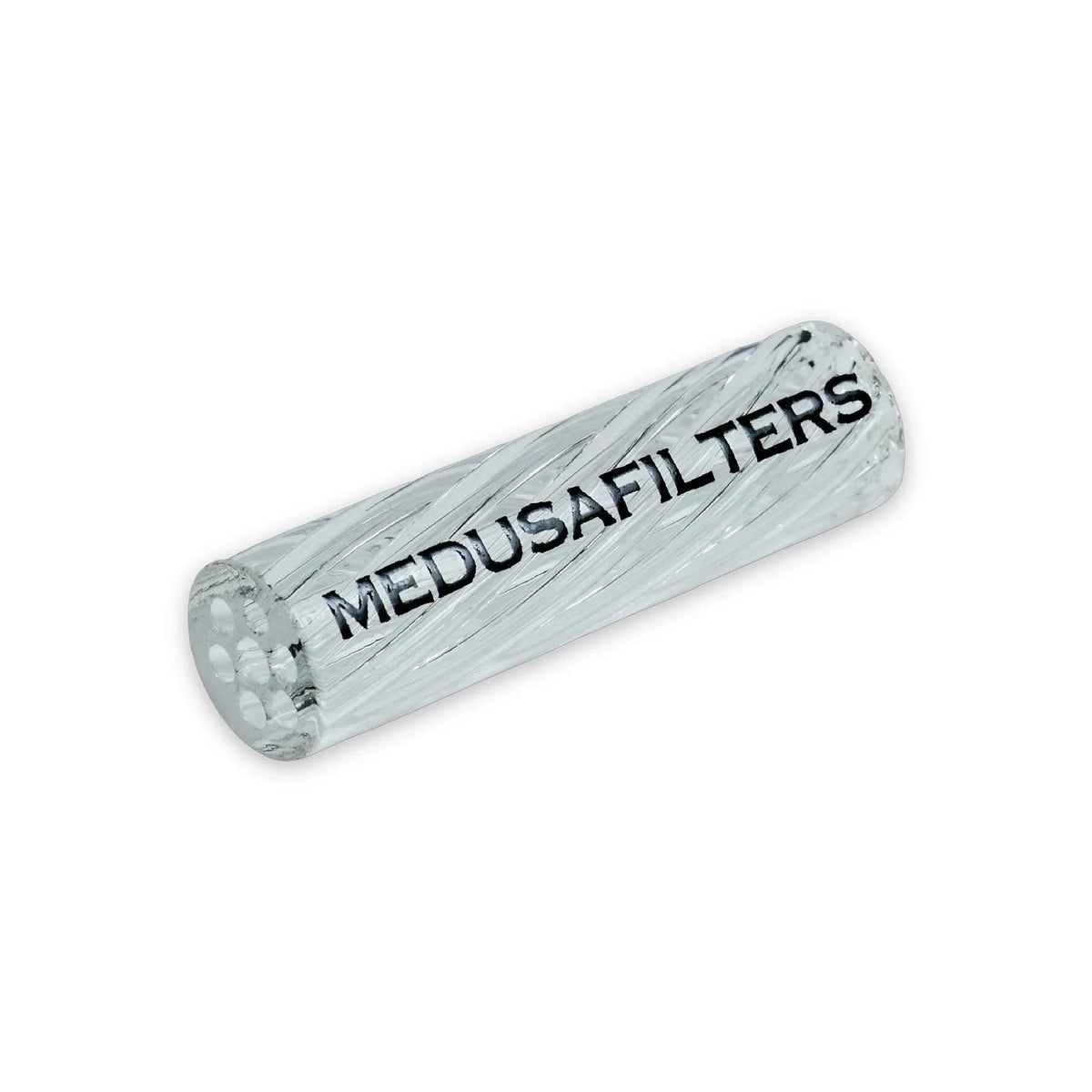 Twisted Glasfilter TRANSPARENT, Ø 8 mm, auf Weiß