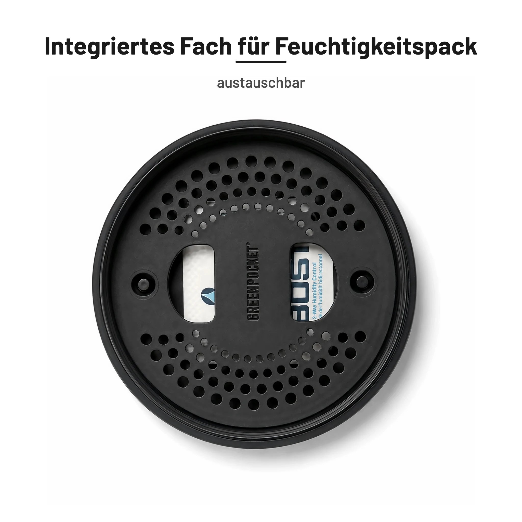 Green Pocket Black – integriertes Fach für Feuchtigkeitspack, austauschbar