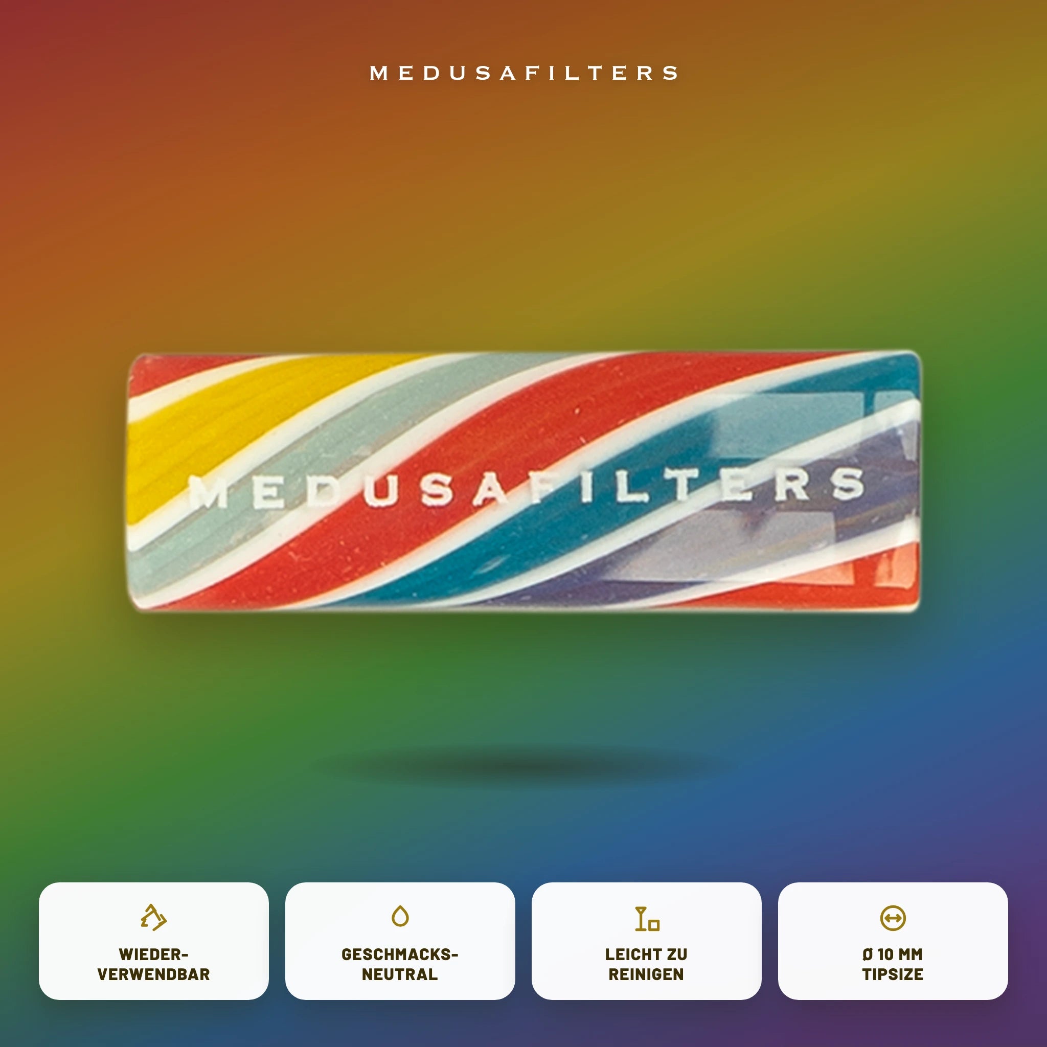 Medusafilters Twisted Glasfilter 10 mm MIXED – Vorteile