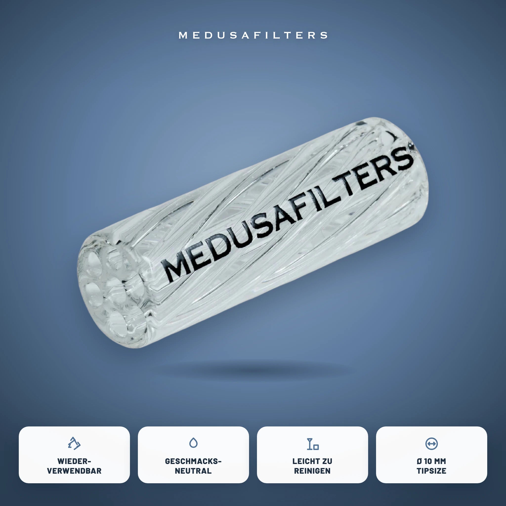 Medusafilters Twisted Glasfilter 10 mm TRANSPARENT – Vorteile