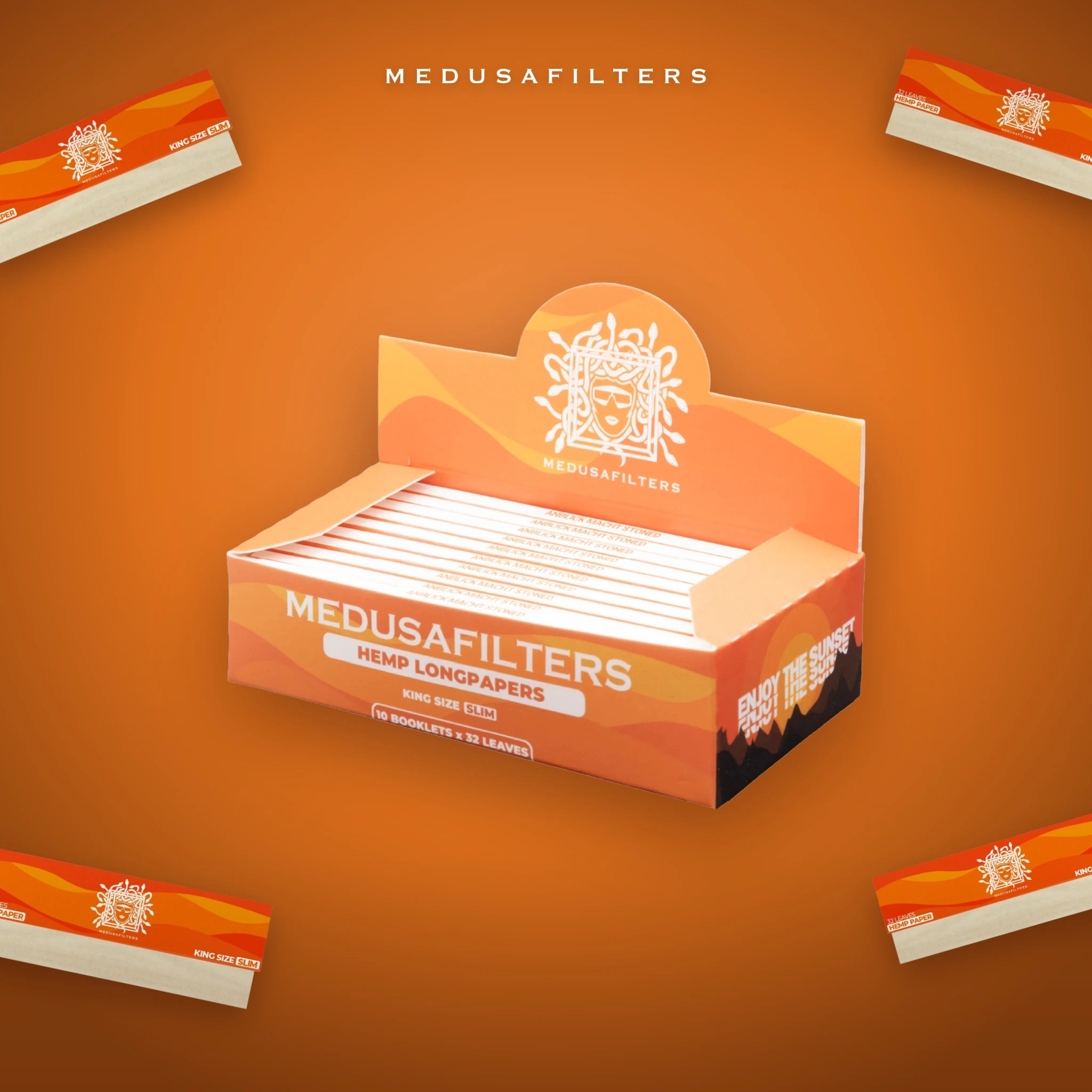Medusafilters Longpapers King Size Slim SUNSET – 10er Display – Papers im Überblick