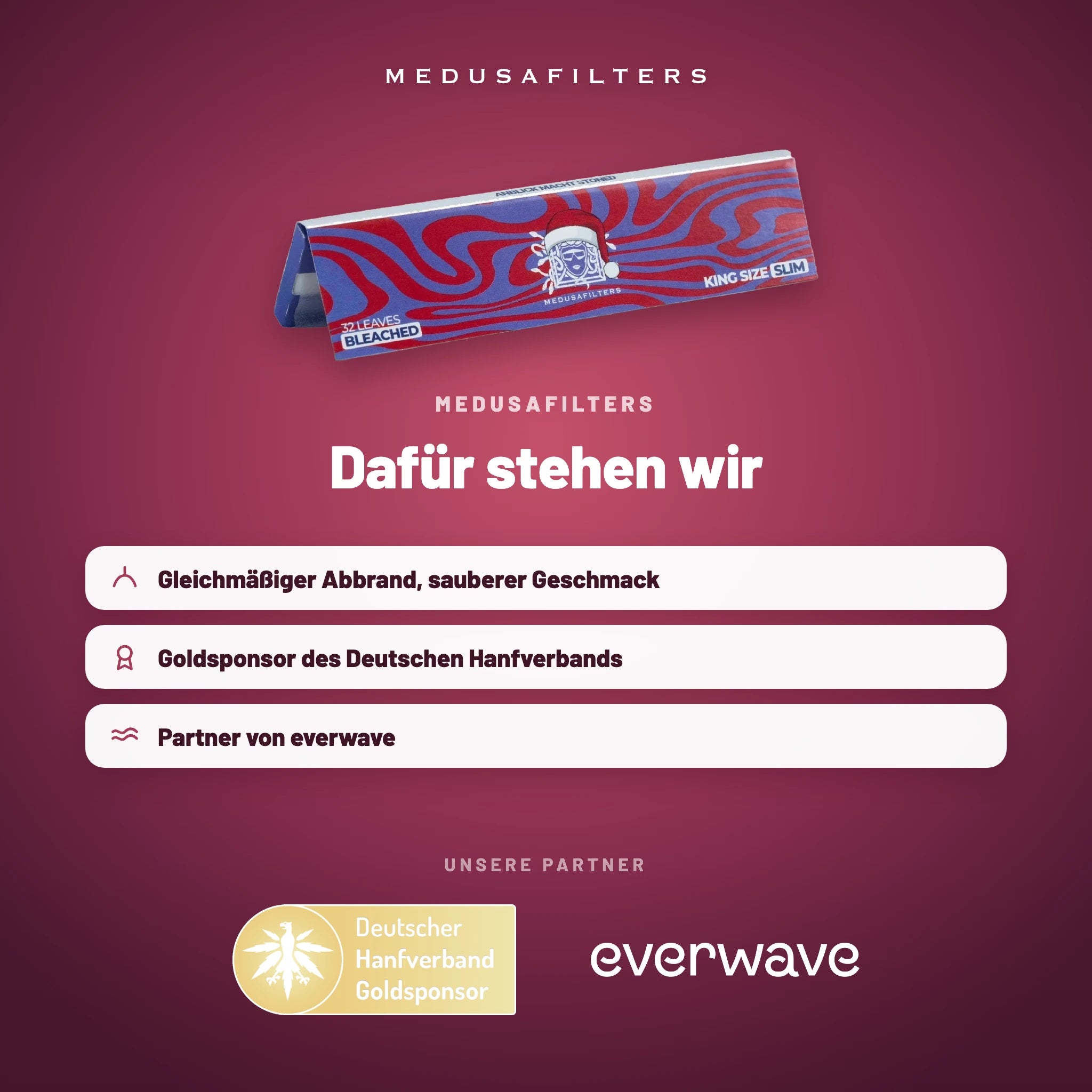 Medusafilters Longpapers King Size Slim XMAS – 10er Display – Marke und Partner