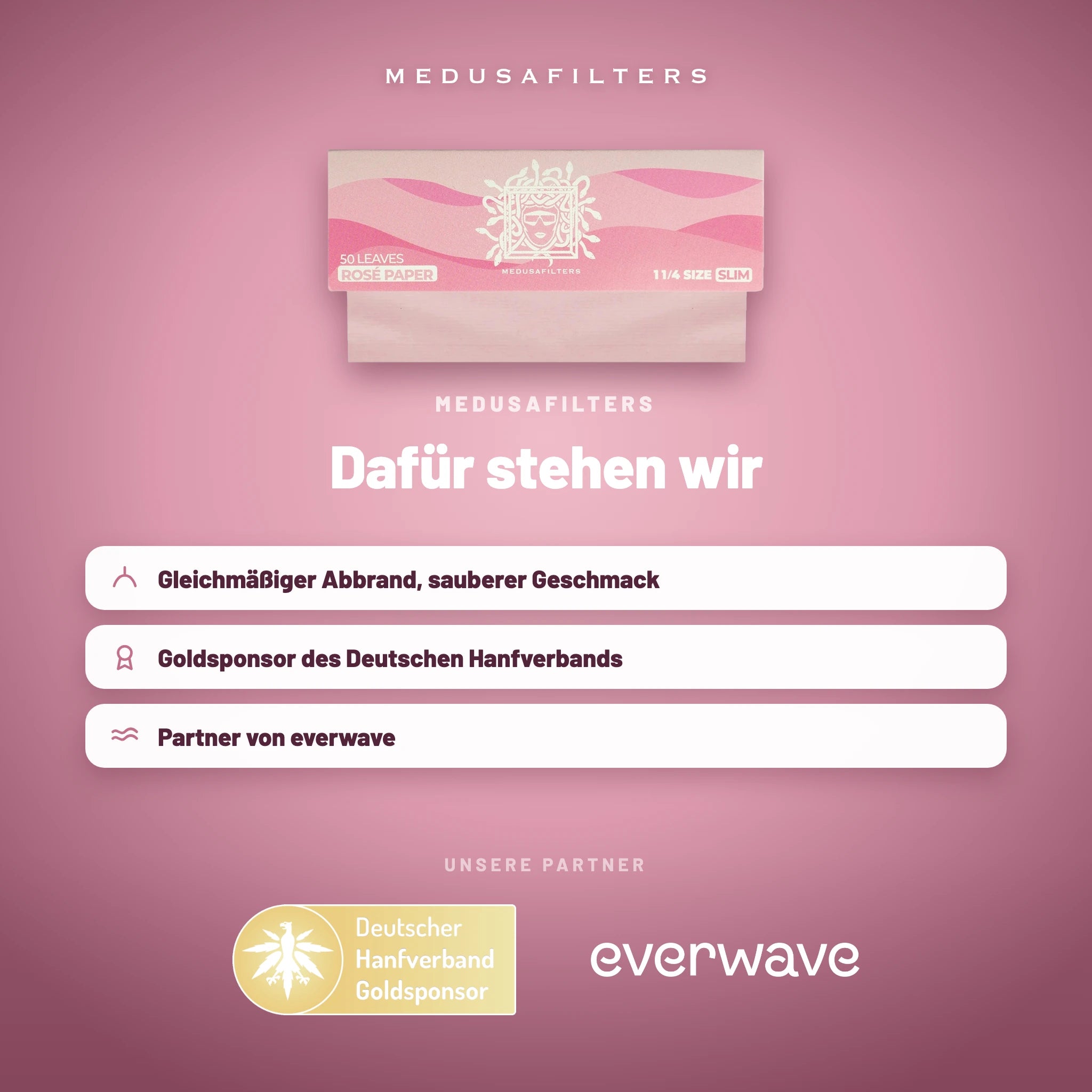Medusafilters Shortpapers ROSÉ – 1 Heft – Marke und Partner
