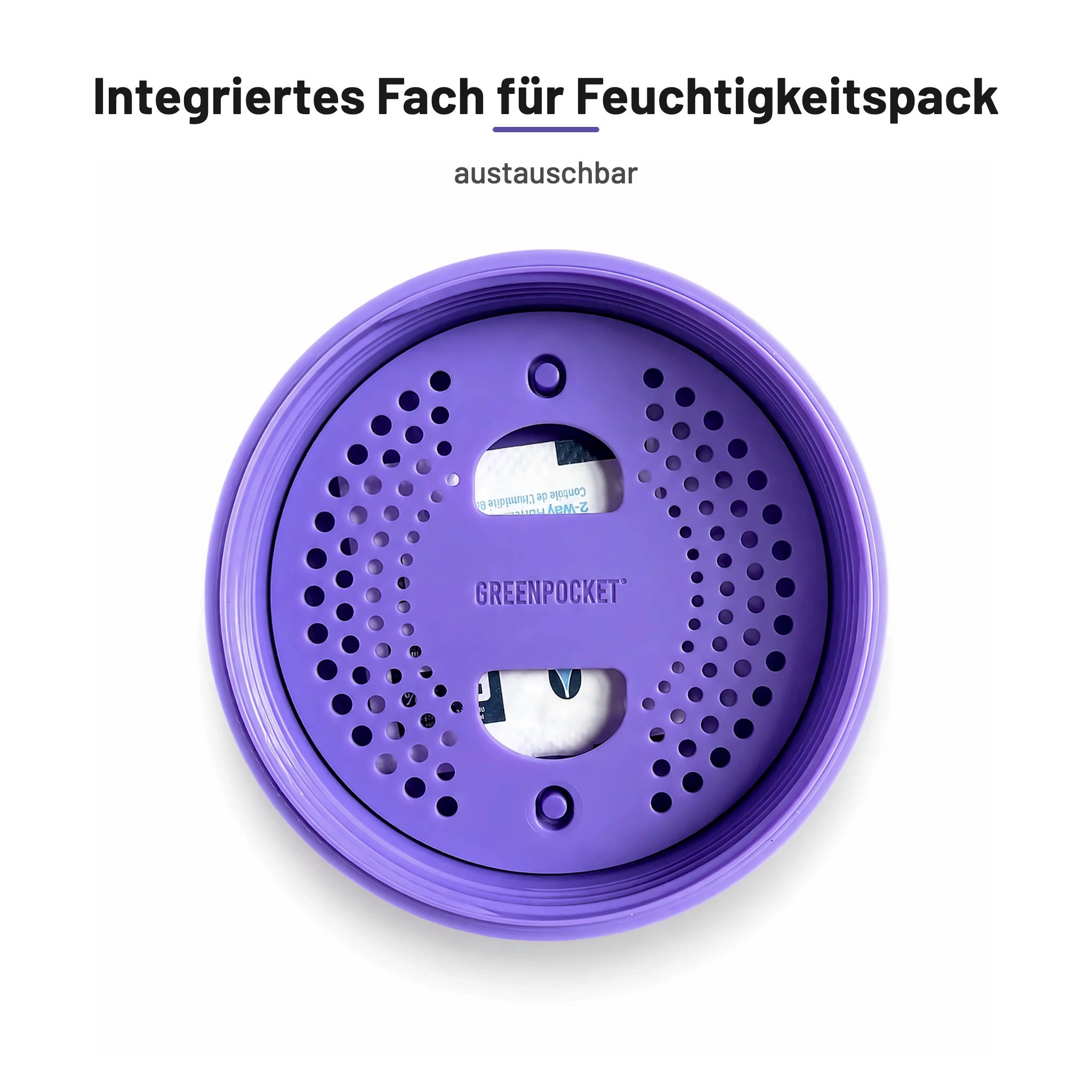 Green Pocket Violet – integriertes Fach für Feuchtigkeitspack, austauschbar