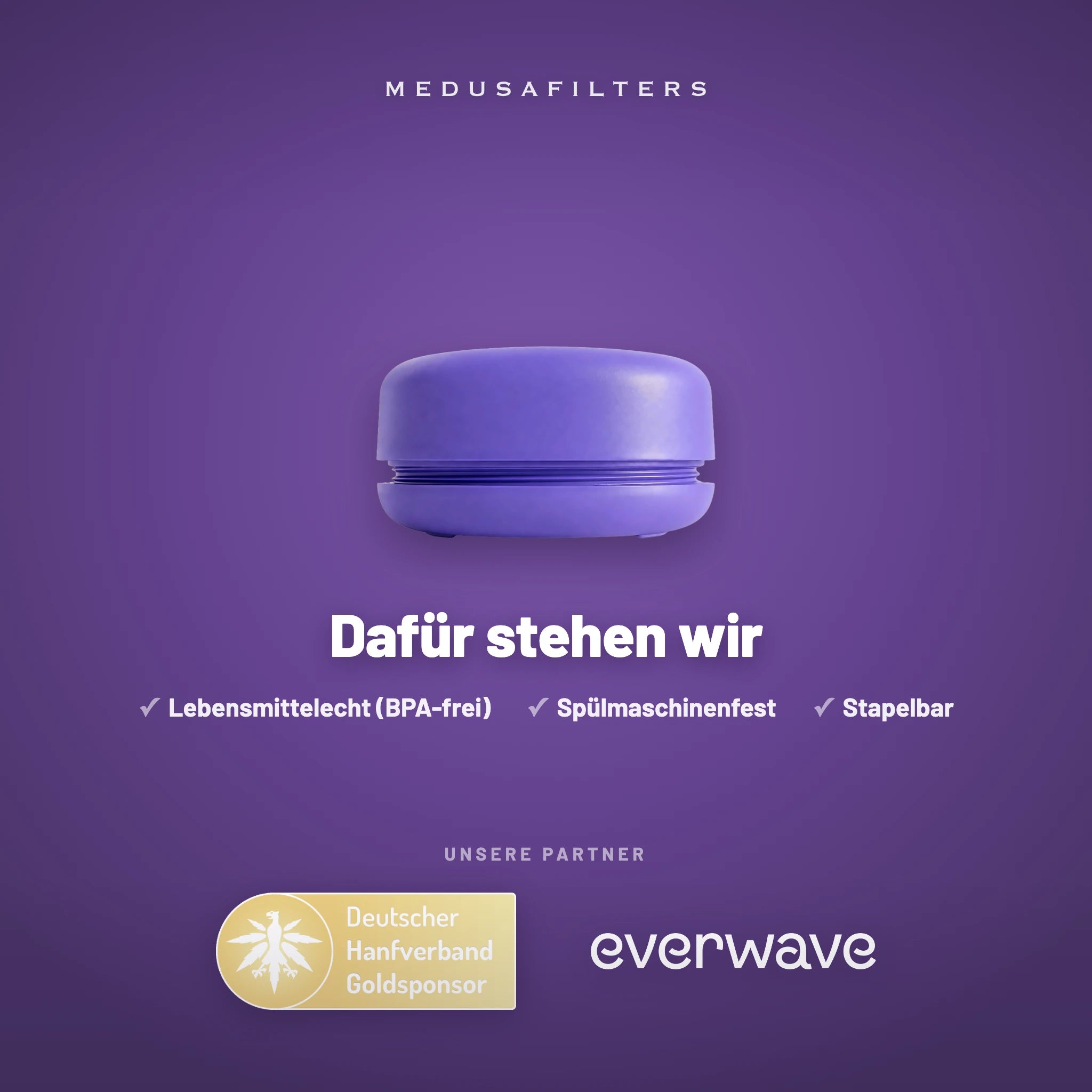 Green Pocket Violet: lebensmittelecht (BPA-frei), spülmaschinenfest, stapelbar