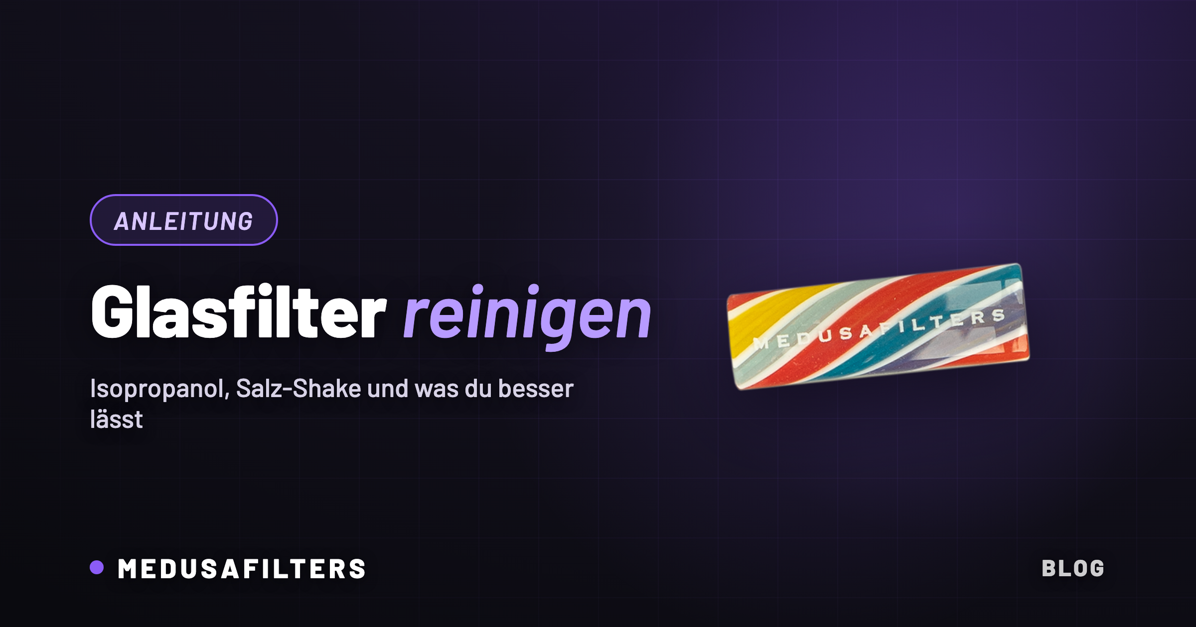 Twisted Glasfilter von Medusafilters in MIXED – Glasfilter reinigen und wiederverwenden