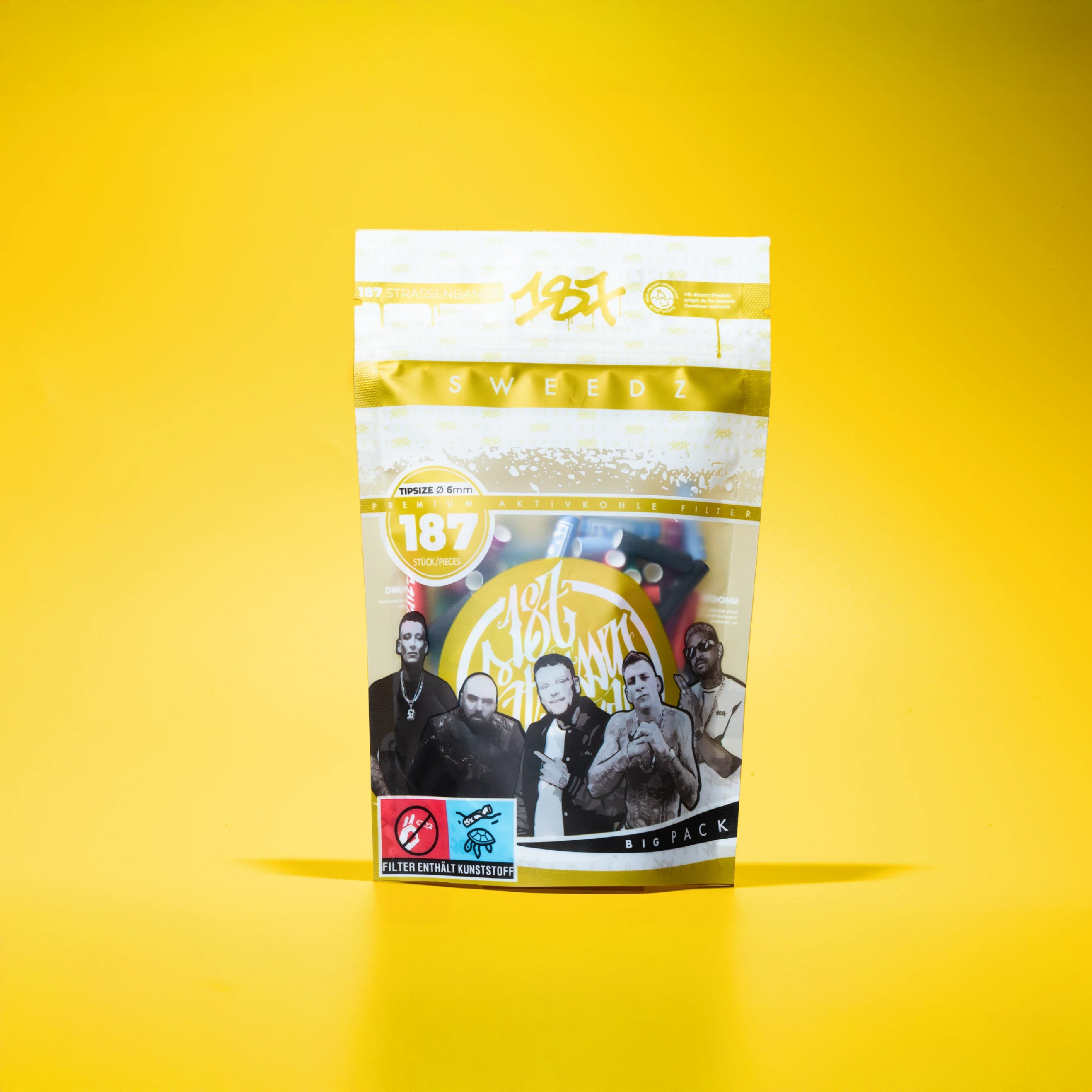 Crew Packung – 187 Sweedz Aktivkohlefilter 6mm (187 Stück)