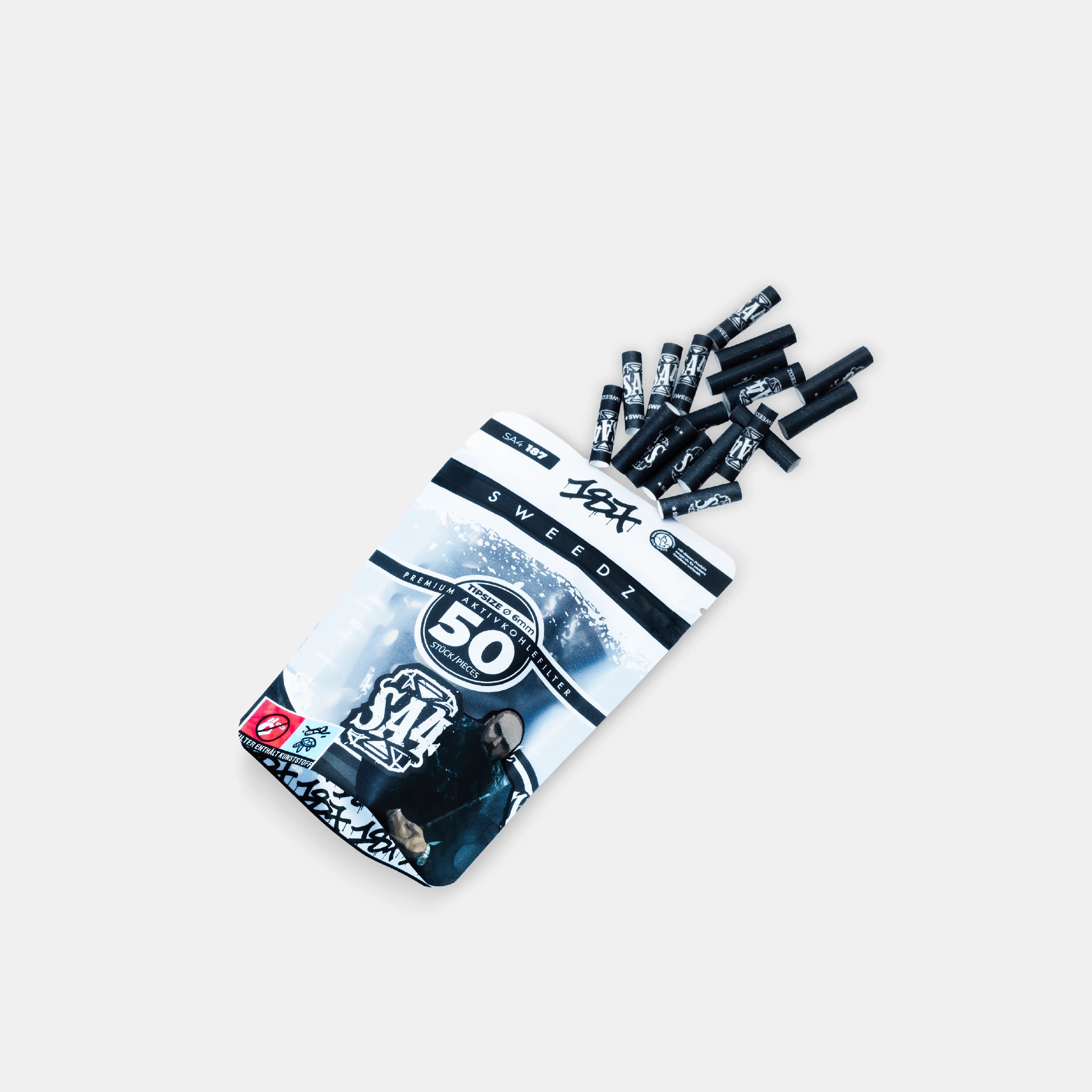 SA4 – 187 Sweedz Aktivkohlefilter 6mm (50 Stück)