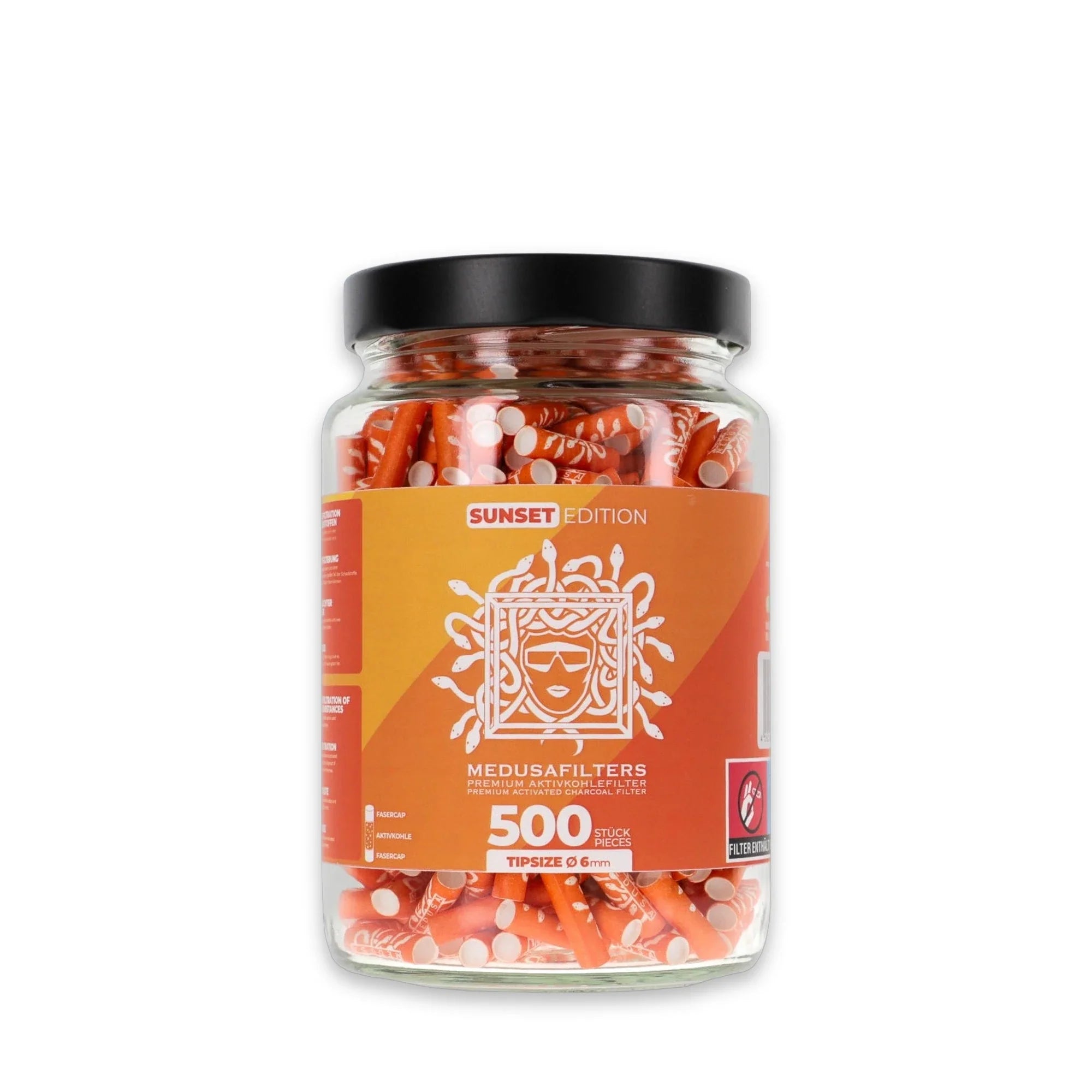 Medusafilters Aktivkohlefilter Glas 500er Sunset