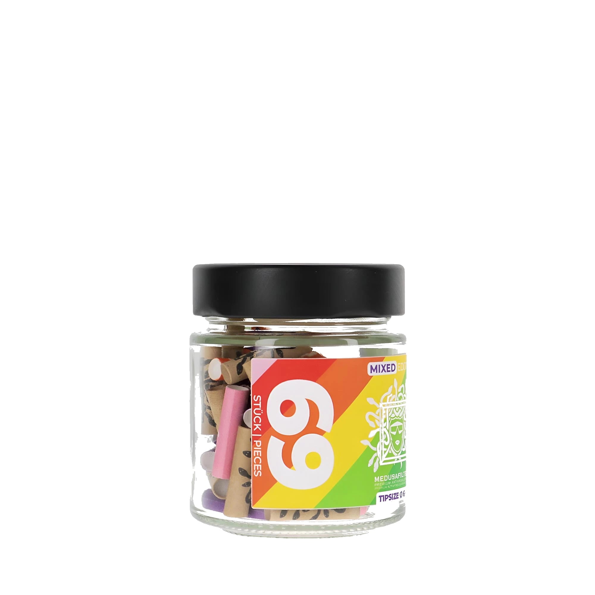 Medusafilters Aktivkohlefilter 69er Glas Mixed – Seitenansicht