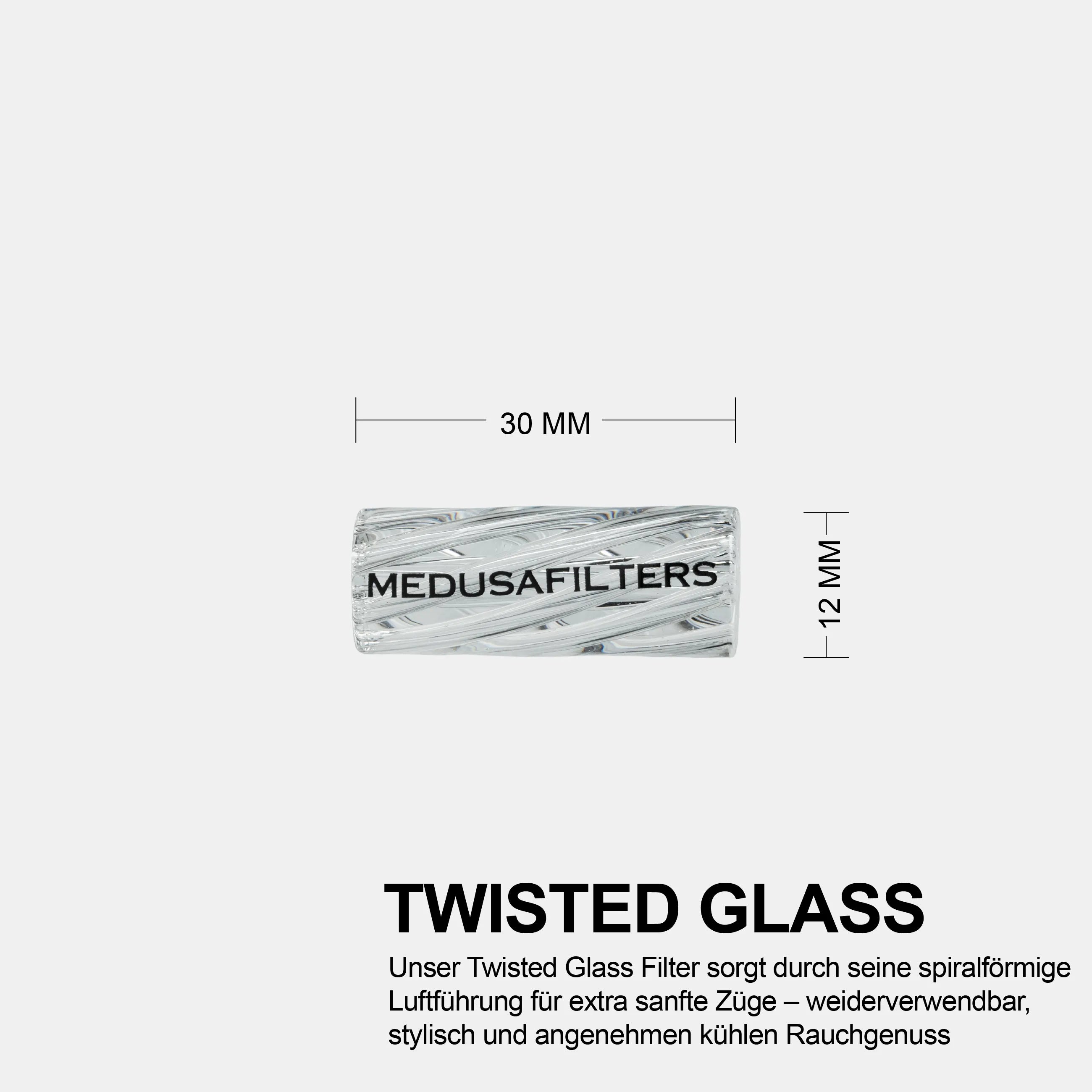 Twisted Glasfilter 12 mm