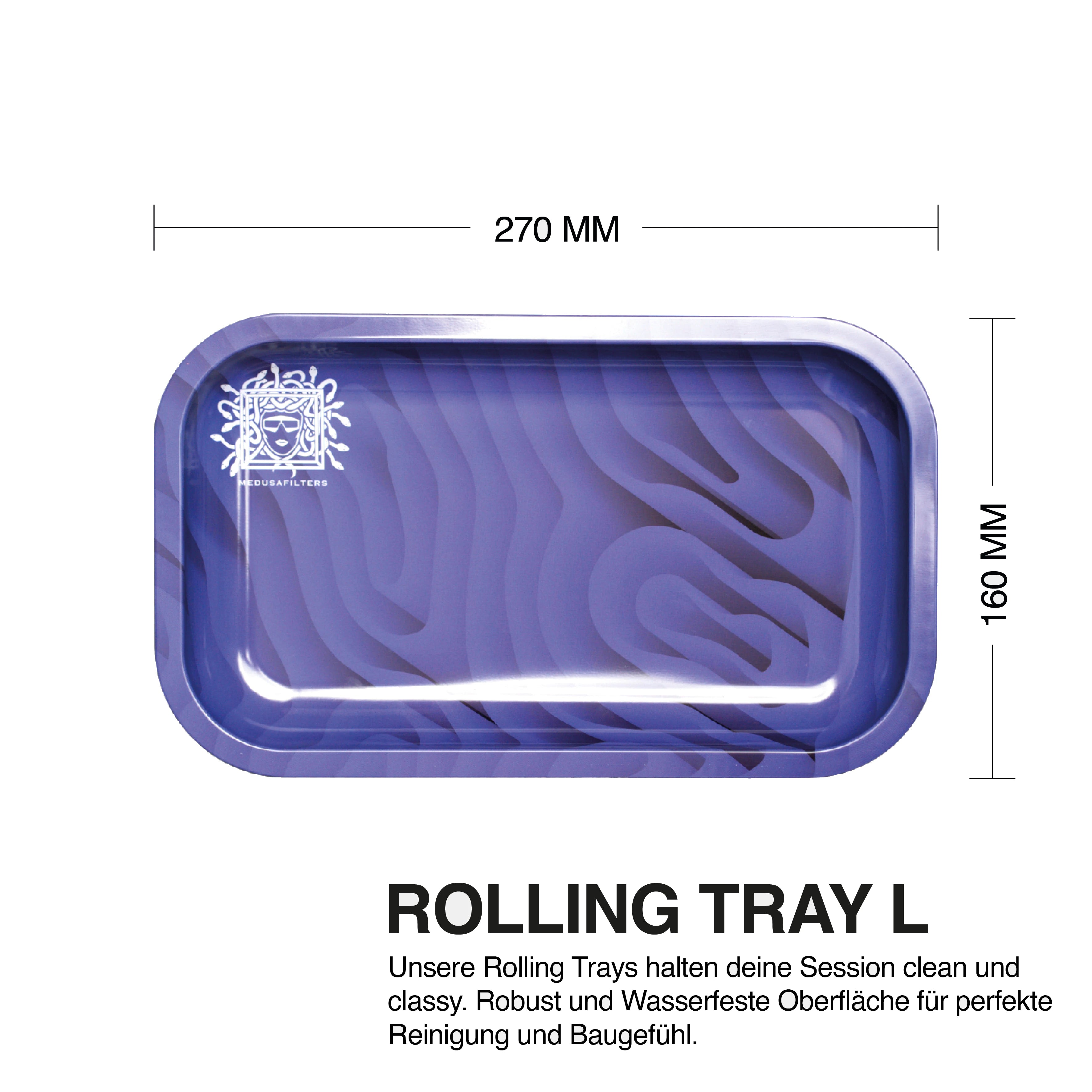 Medusafilters Rolling Tray Violet L – Maße