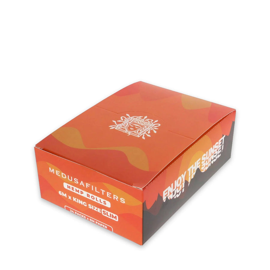 Medusafilters Endless Rolls 6 m SUNSET, Display mit 24 Rollen, Hanfpapier