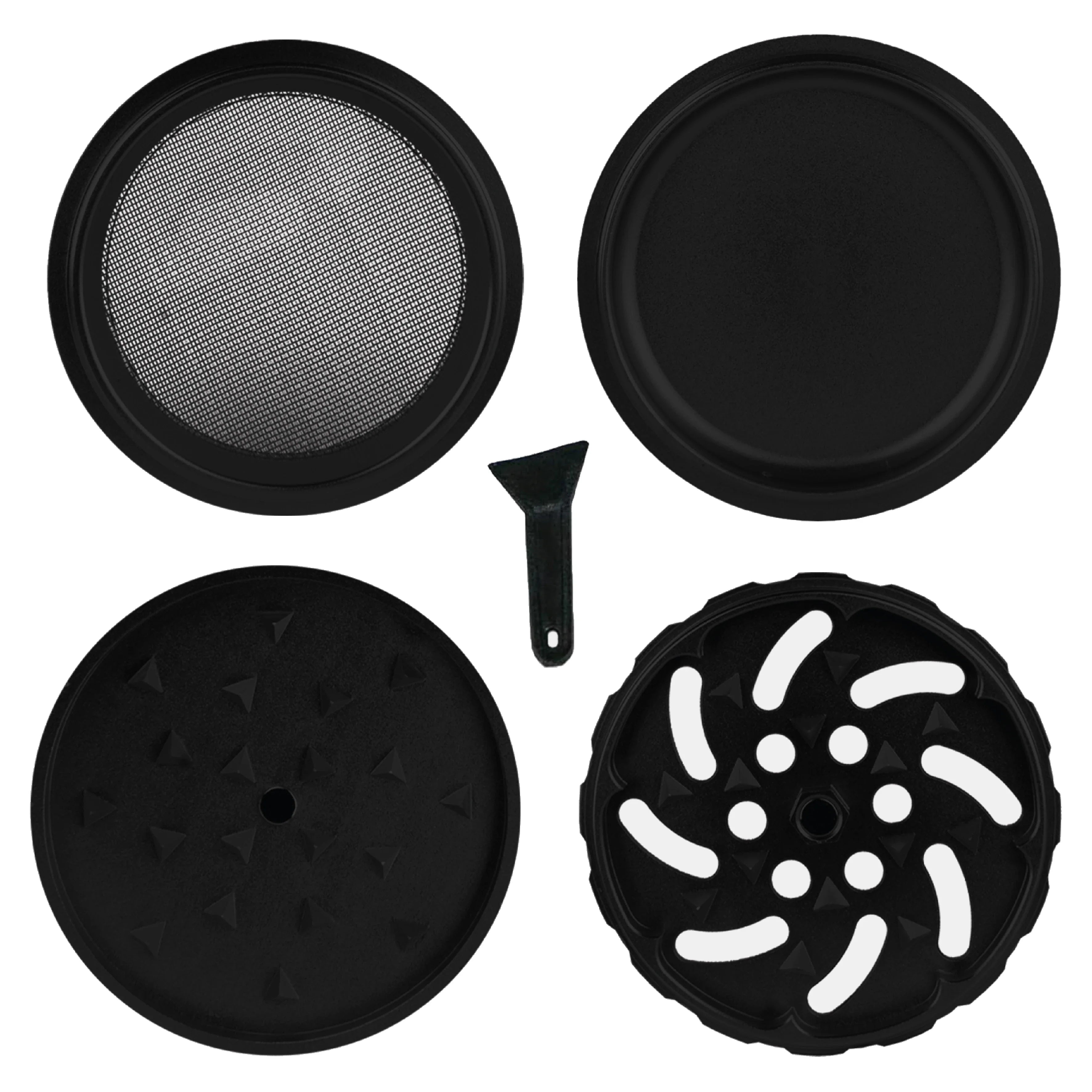 Spike Grinder – 4-teilig aus eloxiertem Aluminium – Eloxiertes Aluminium, 4-teilig