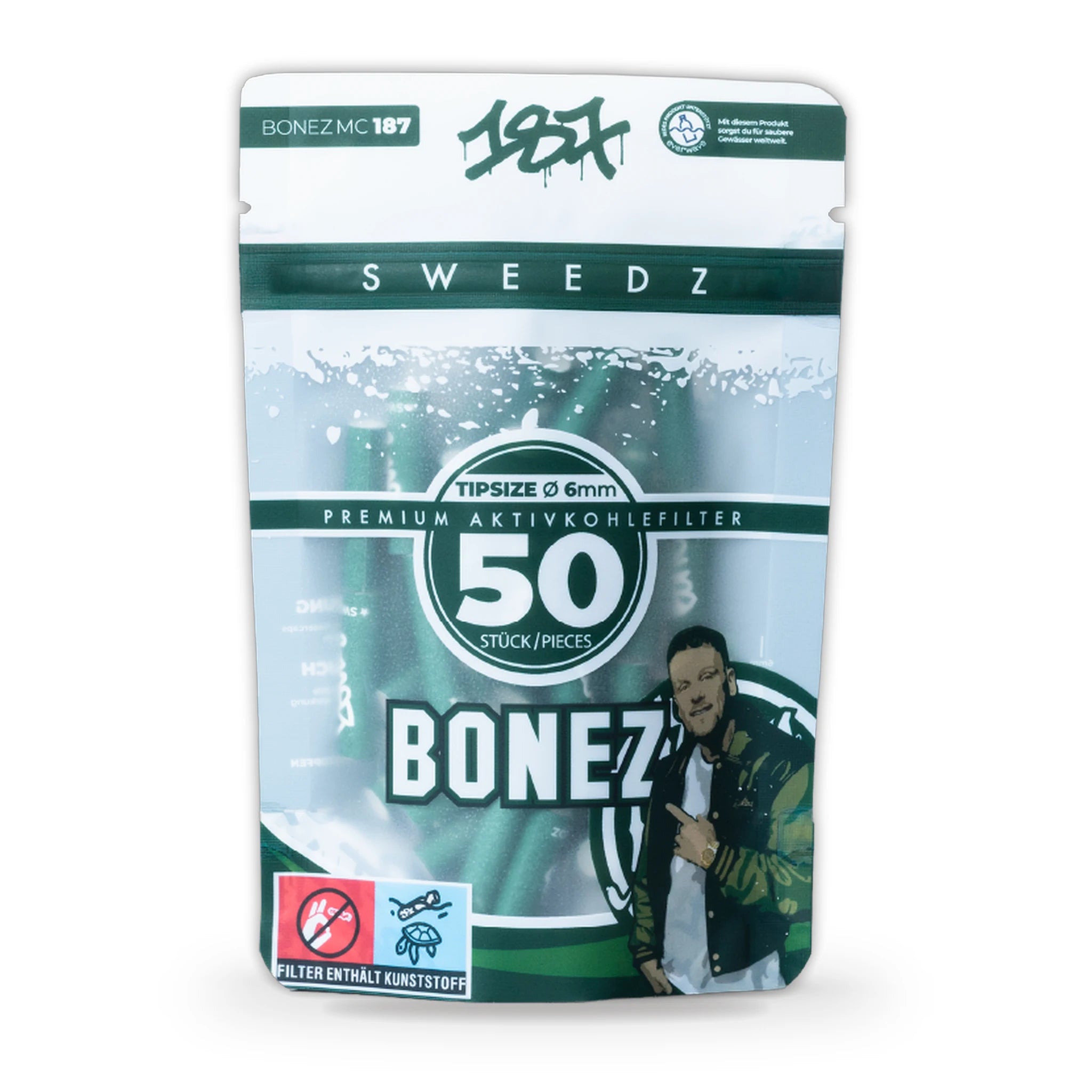 Medusafilters Aktivkohlefilter 6mm 50er Bonez MC