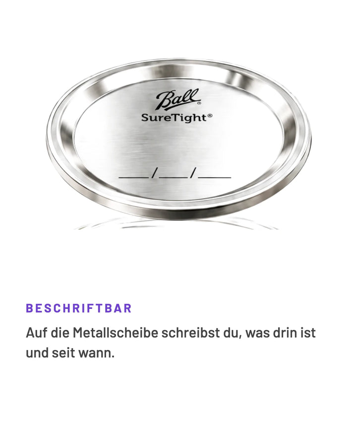 Beschriftbare Metallscheibe