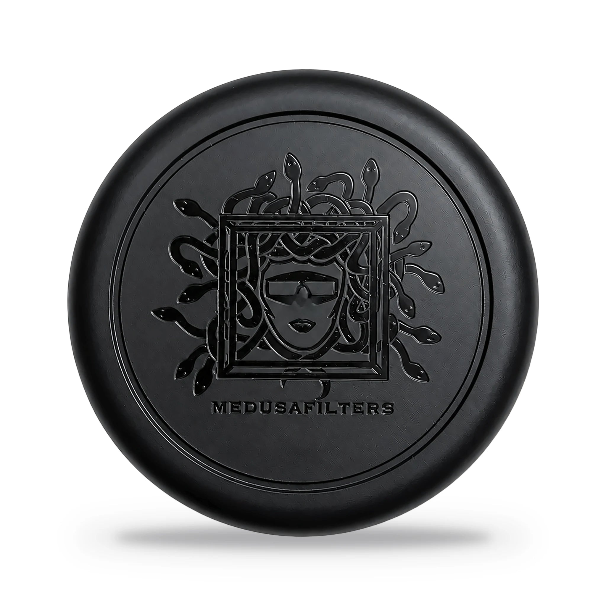Medusafilters Green Pocket Black – Aufbewahrungsdose, Deckel mit Medusa-Prägung