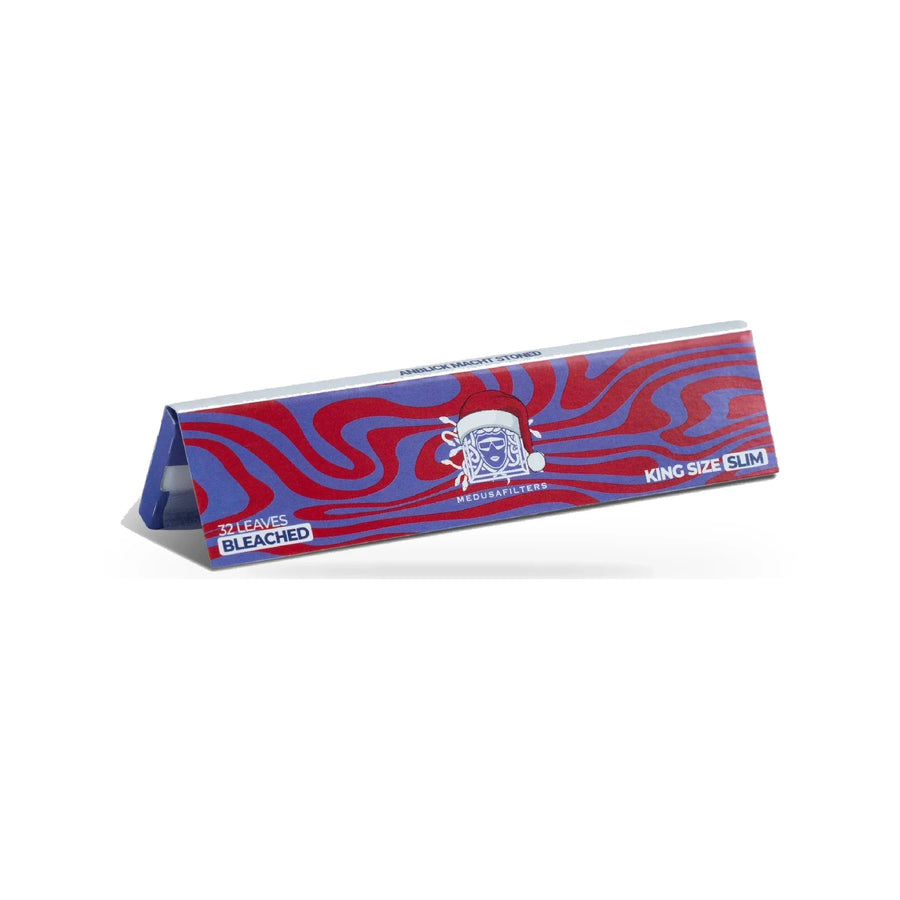 Medusafilters Longpapers King Size Slim XMAS Edition, Einzelheft, gebleichtes Papier, 32 Blatt