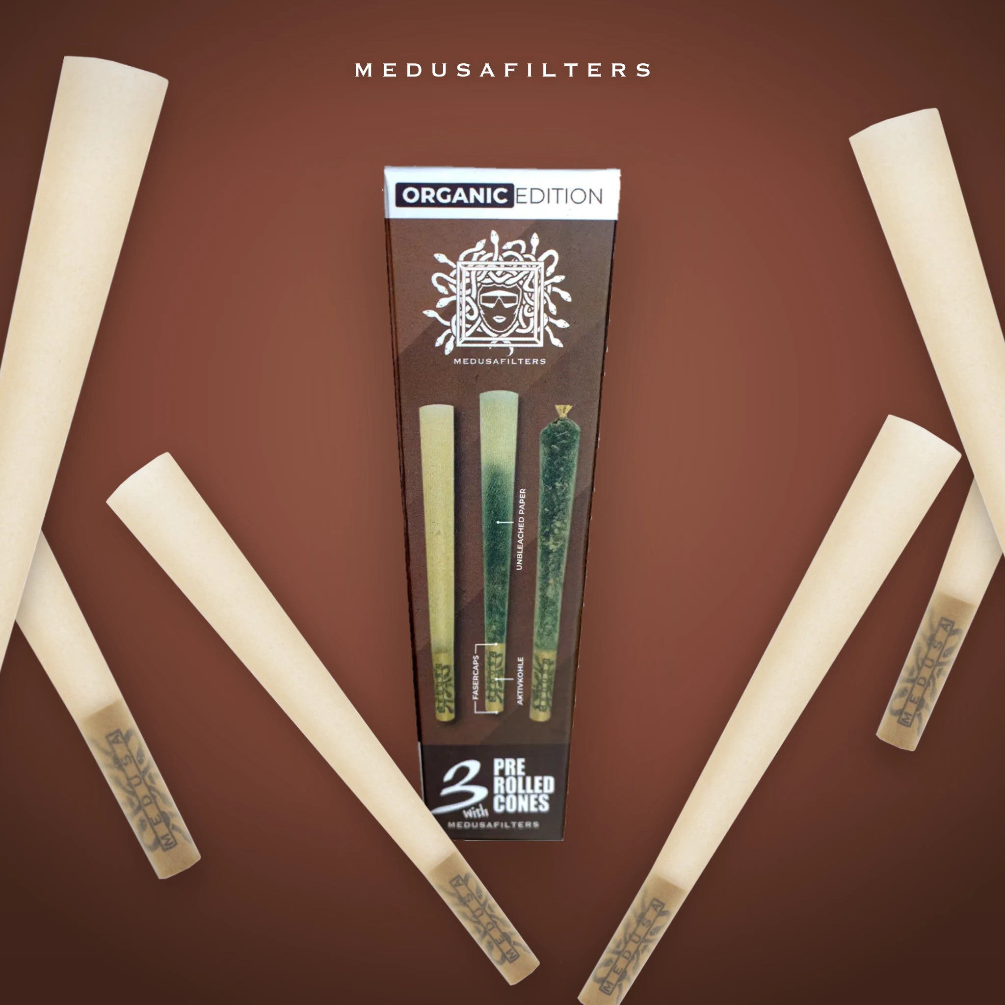 Medusafilters Pre-Rolled Cones ORGANIC – 3er Pack – Cones im Überblick