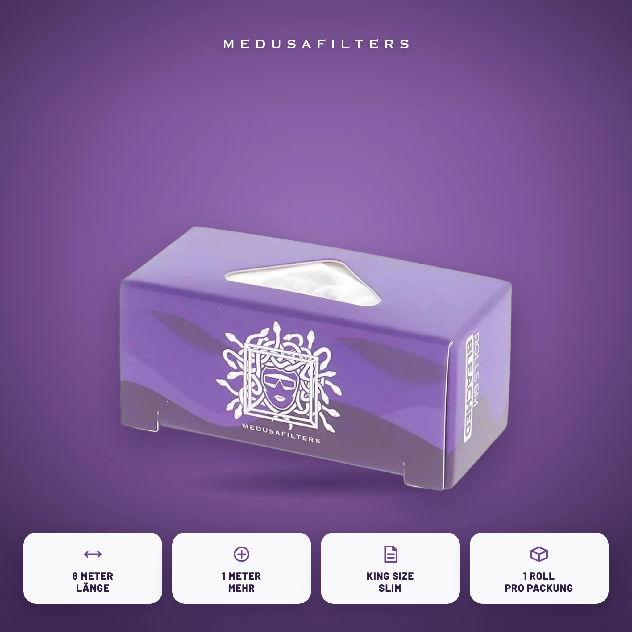 Medusafilters Endless Rolls 6 m VIOLET – 1 Roll – Vorteile
