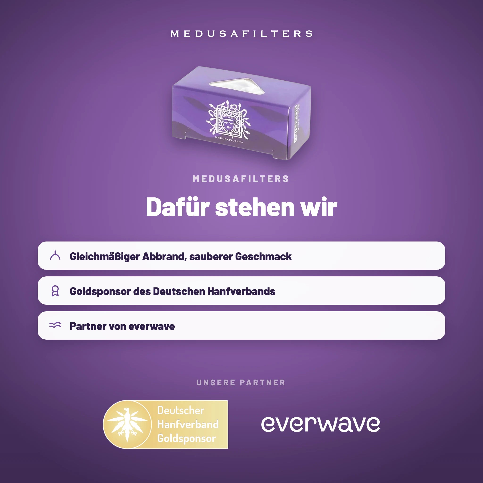 Medusafilters Endless Rolls 6 m VIOLET – 24er Display – Marke und Partner