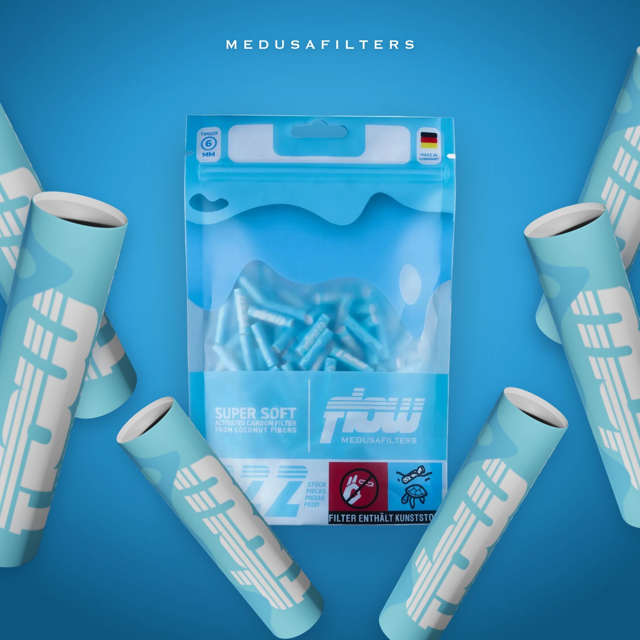 FLOW by Medusafilters Aktivkohlefilter 6 mm – 222 Filter – Filter im Überblick
