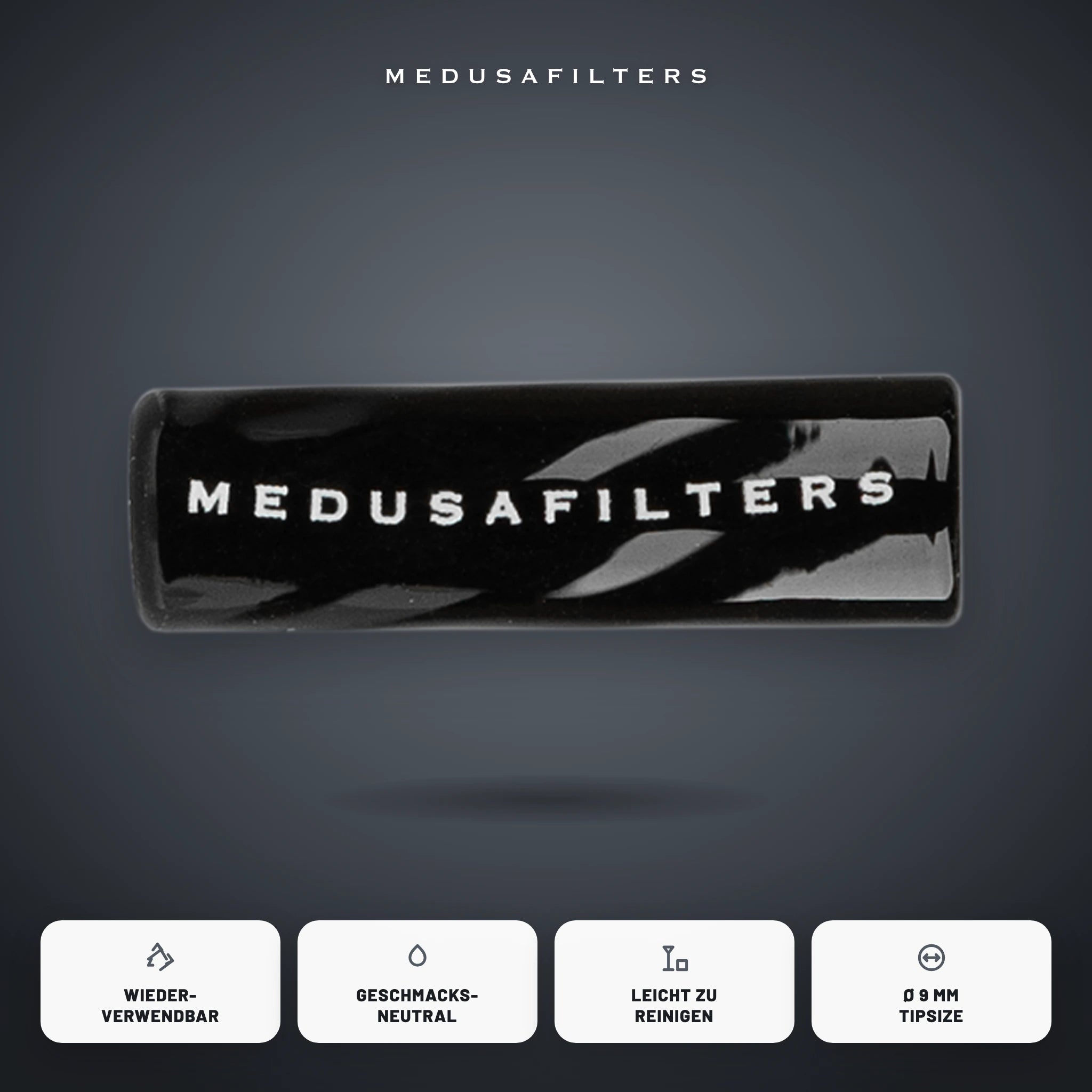 Medusafilters Twisted Glasfilter 9 mm BLACK – Vorteile