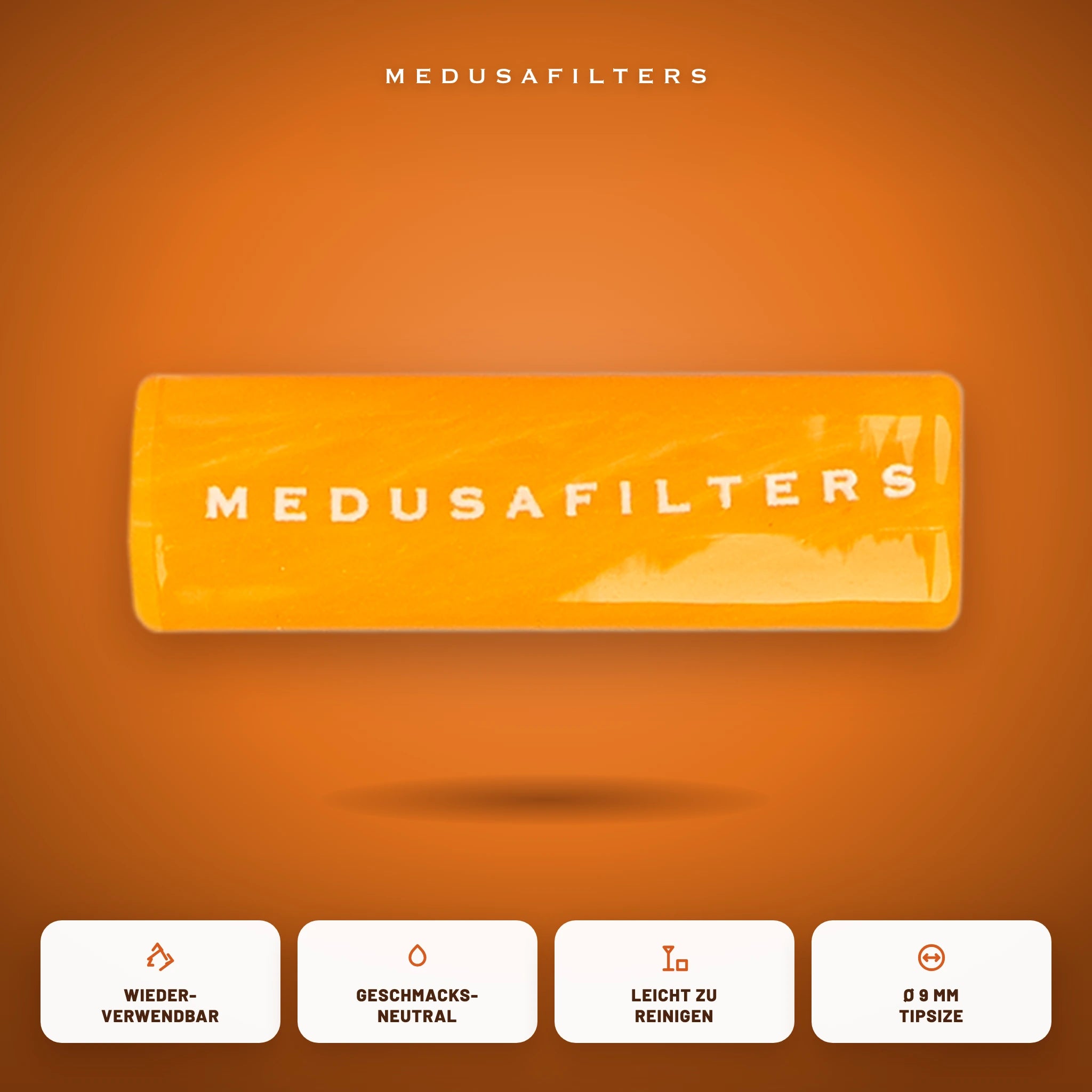 Medusafilters Twisted Glasfilter 9 mm SUNSET – Vorteile