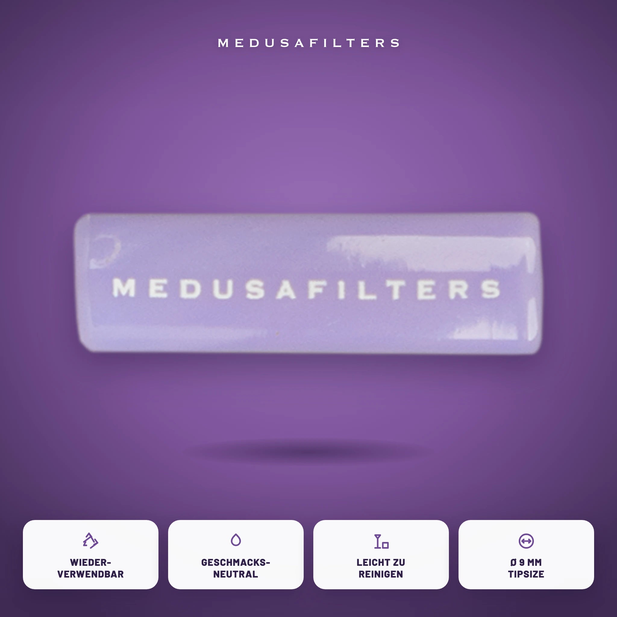 Medusafilters Twisted Glasfilter 9 mm VIOLET – Vorteile