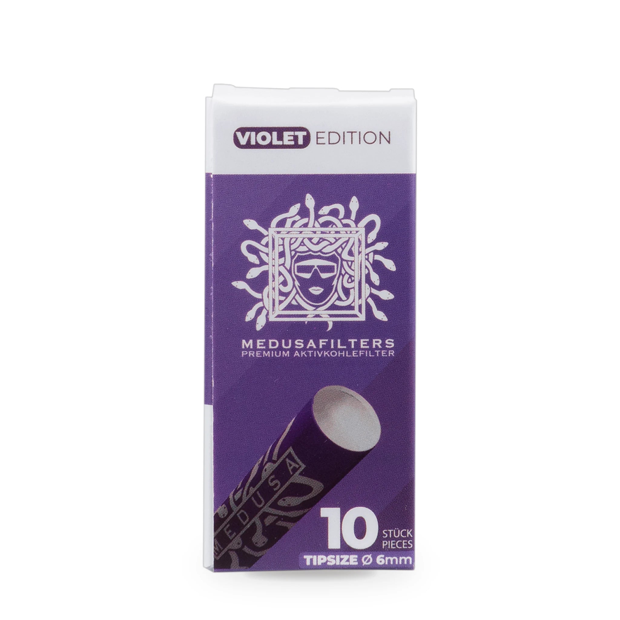 Medusafilters Aktivkohlefilter 6mm 10er Violet