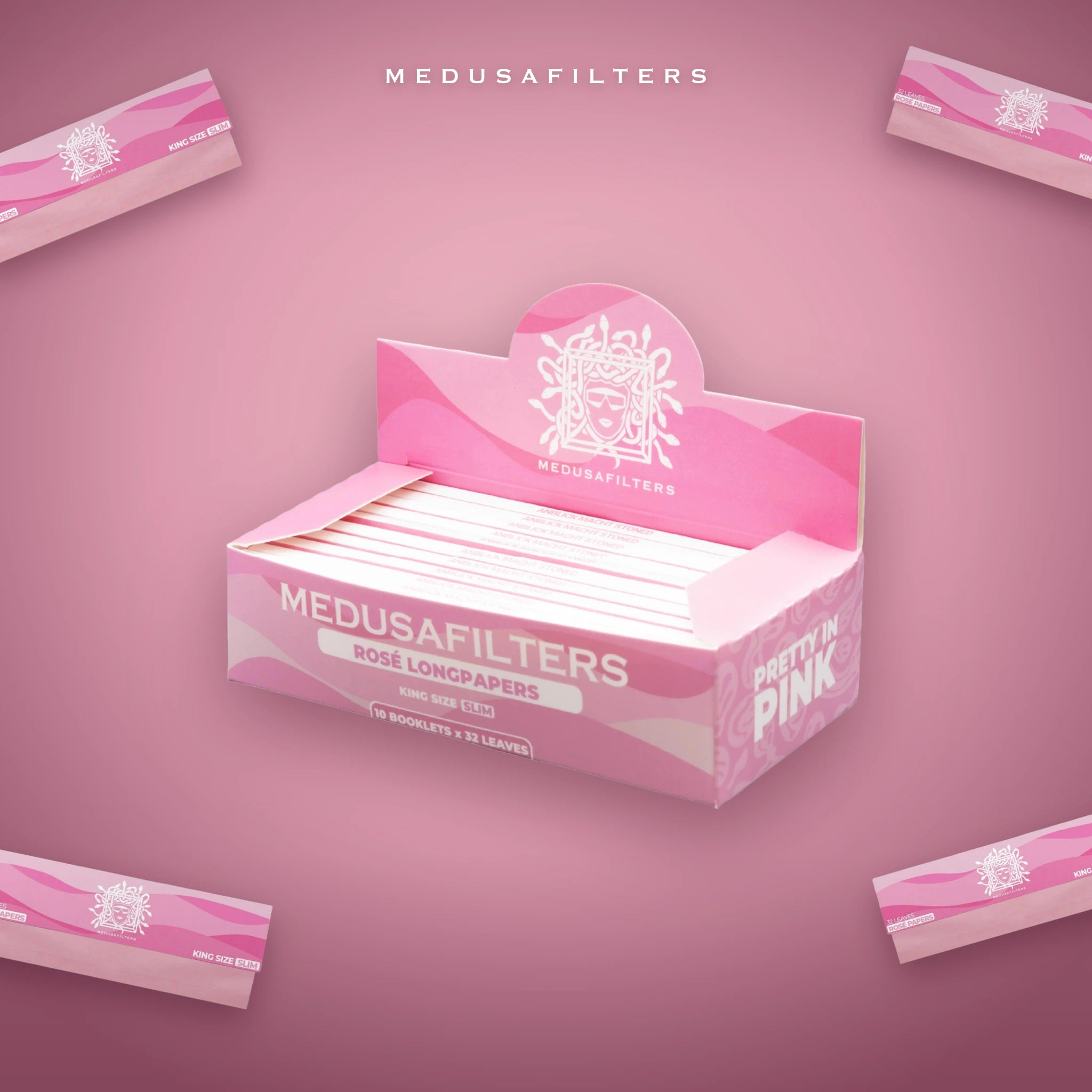 Medusafilters Longpapers King Size Slim ROSÉ – 10er Display – Papers im Überblick