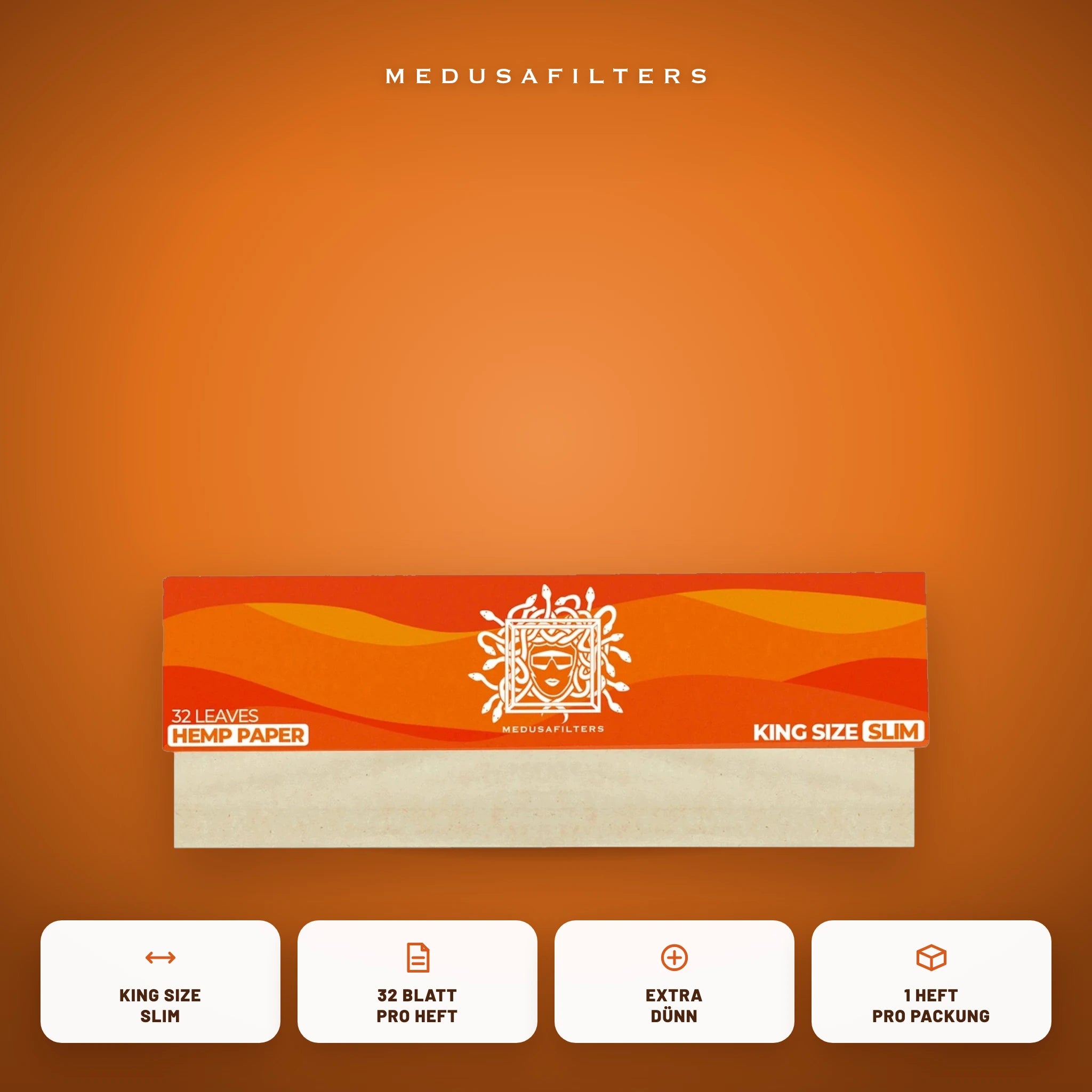 Medusafilters Longpapers King Size Slim SUNSET – 1 Heft – Vorteile