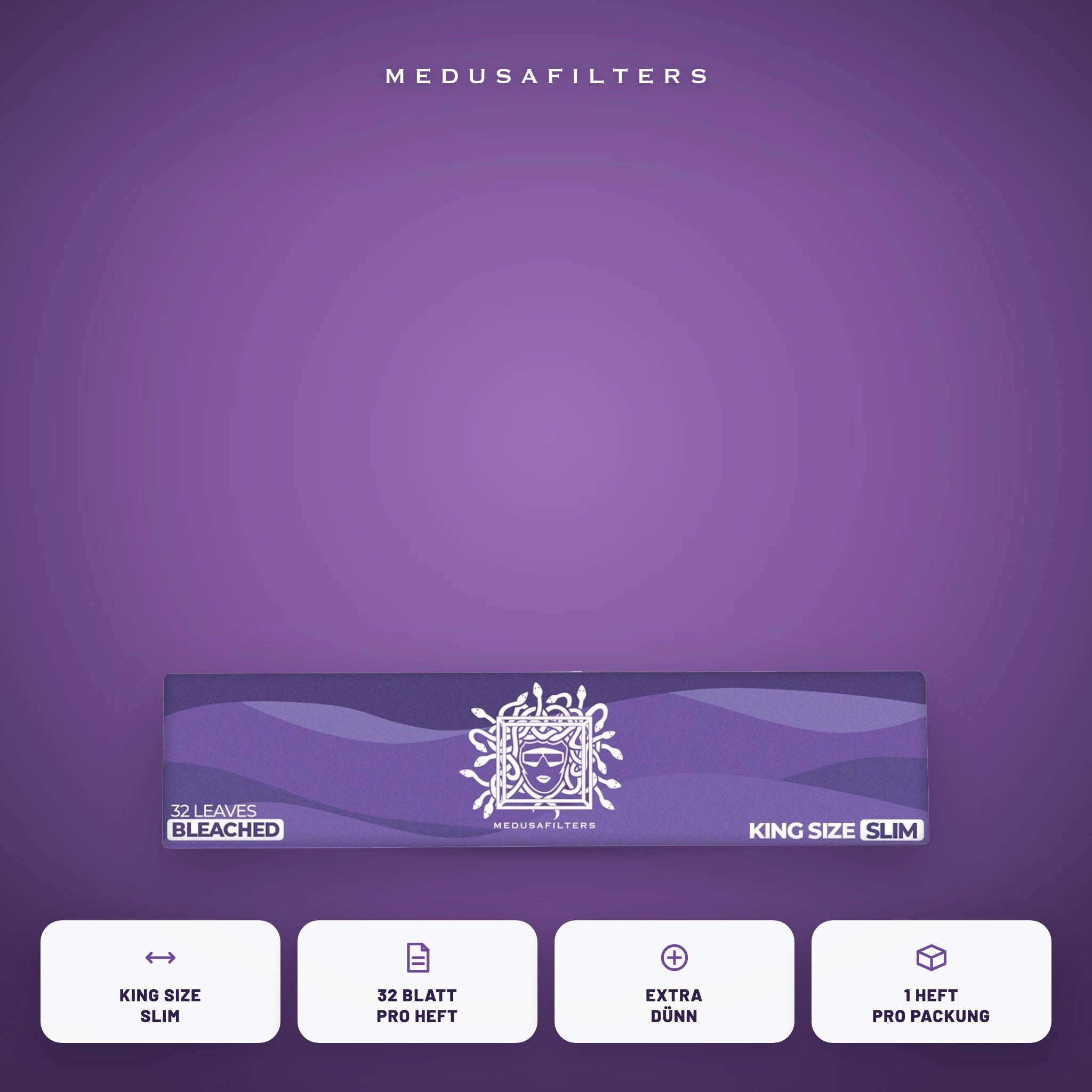 Medusafilters Longpapers King Size Slim VIOLET – 1 Heft – Vorteile