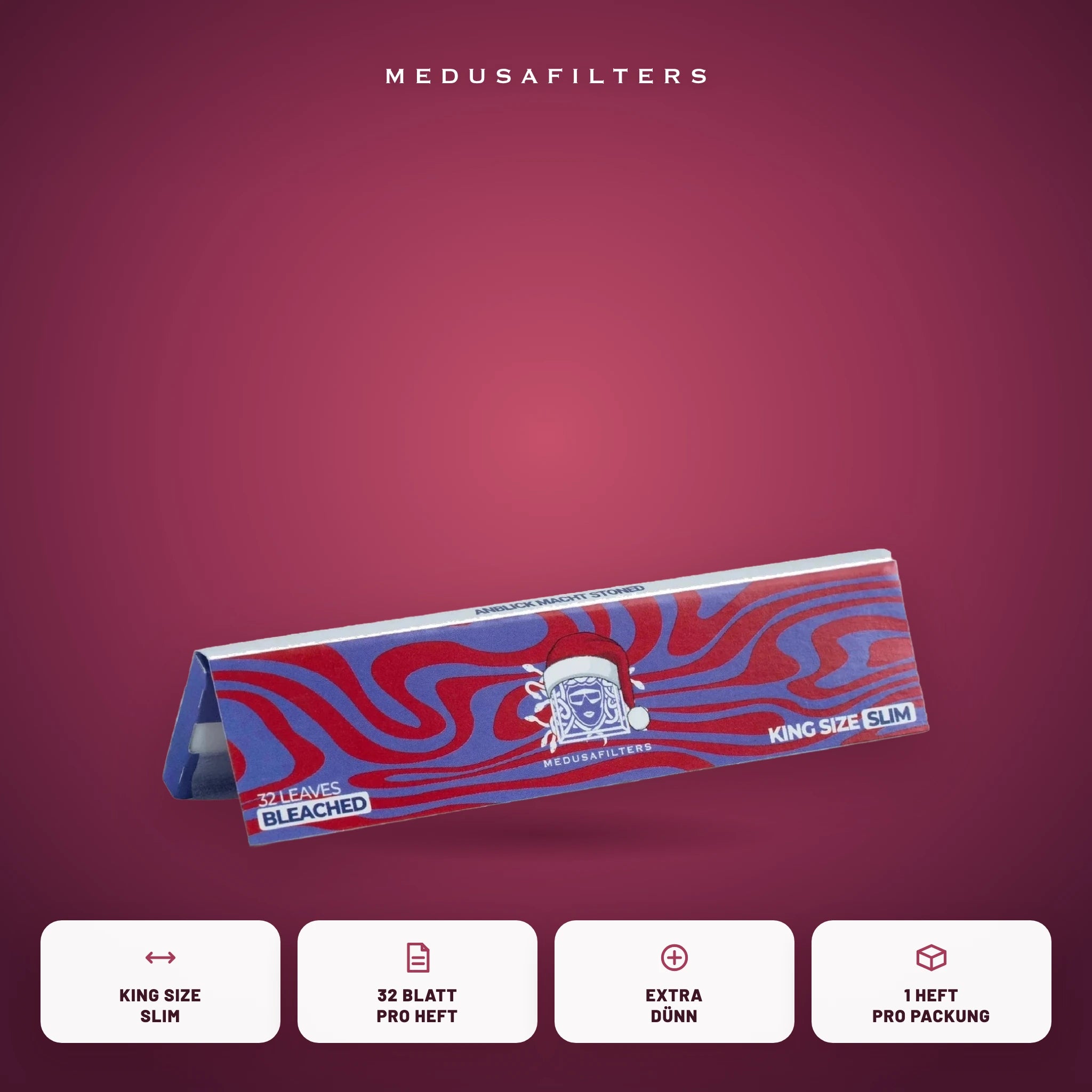 Medusafilters Longpapers King Size Slim XMAS – 1 Heft – Vorteile