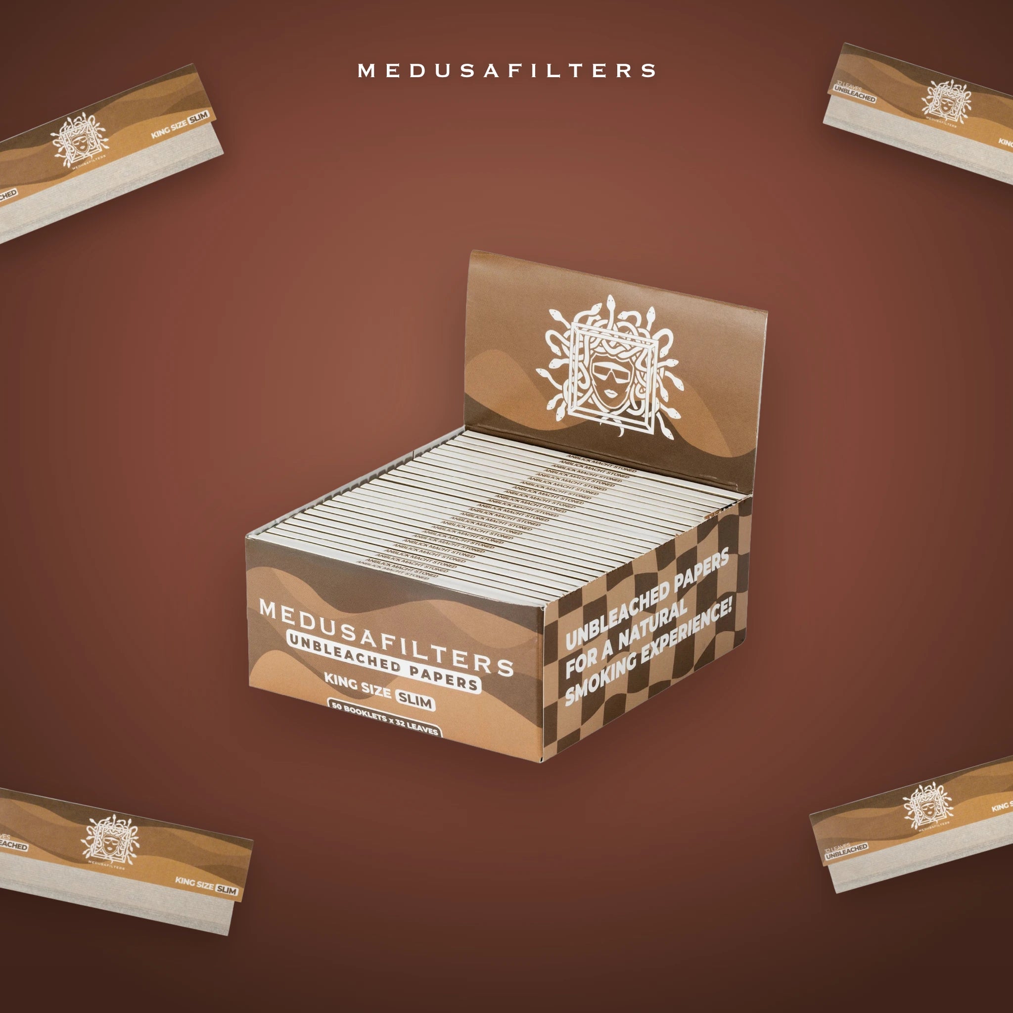 Medusafilters Longpapers King Size Slim ORGANIC – 50er Display – Papers im Überblick