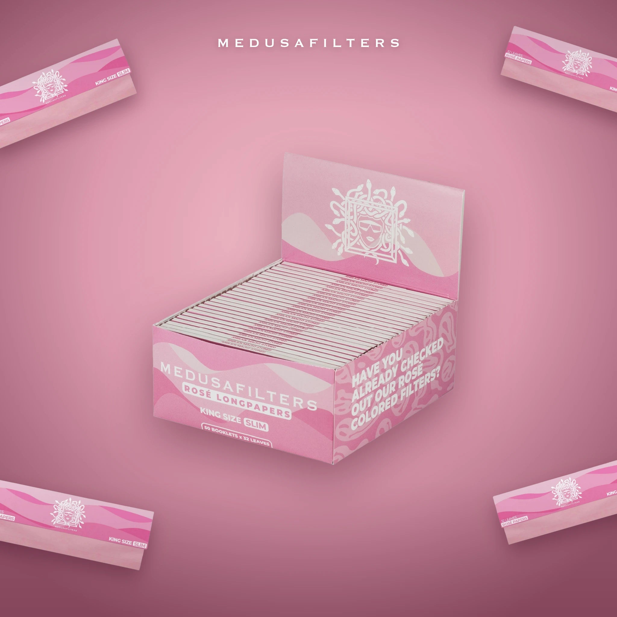Medusafilters Longpapers King Size Slim ROSÉ – 50er Display – Papers im Überblick