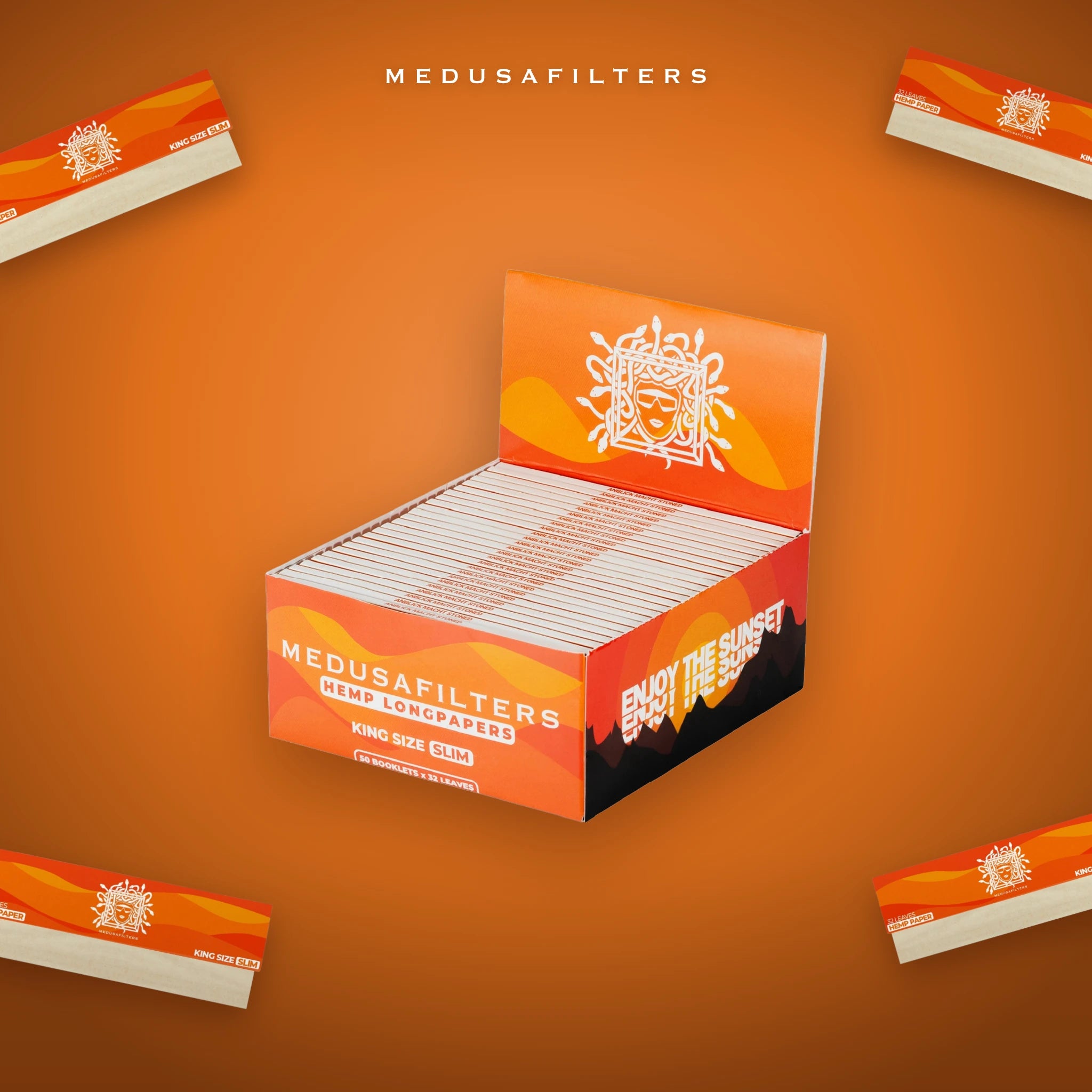 Medusafilters Longpapers King Size Slim SUNSET – 50er Display – Papers im Überblick