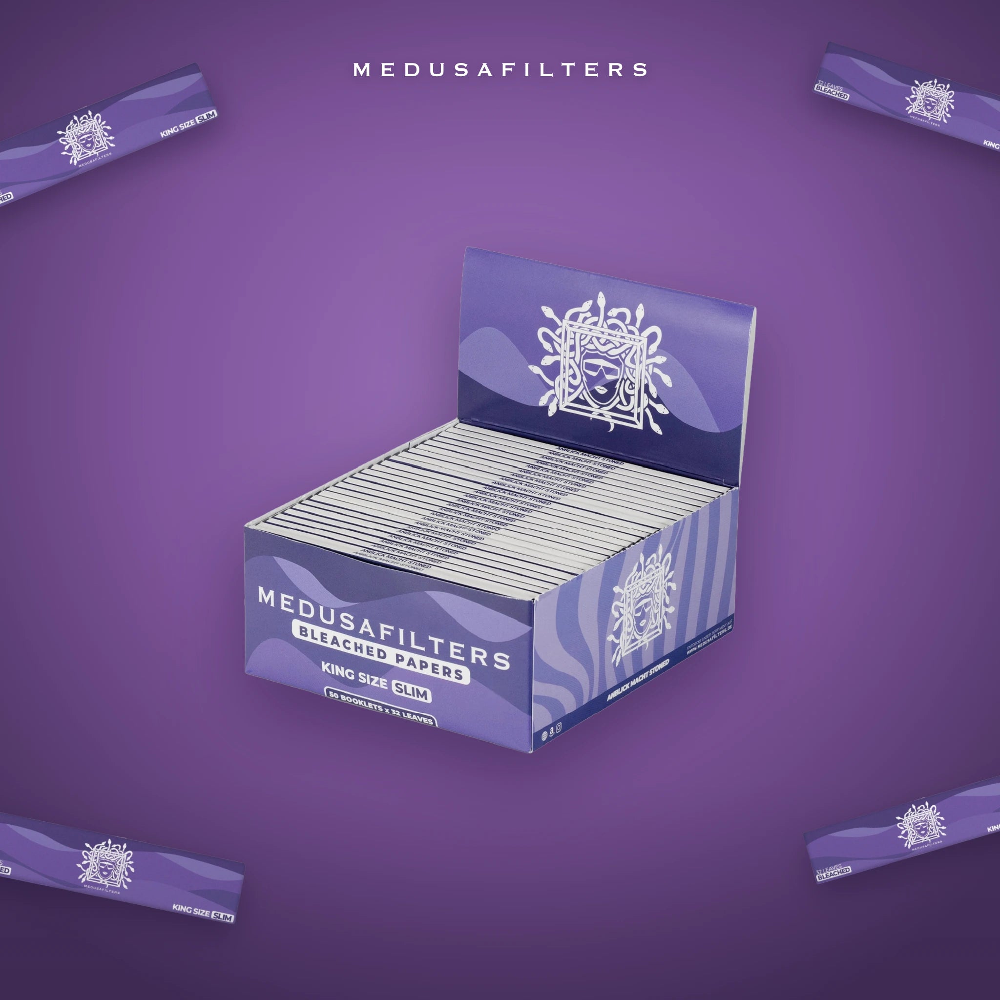 Medusafilters Longpapers King Size Slim VIOLET – 50er Display – Papers im Überblick