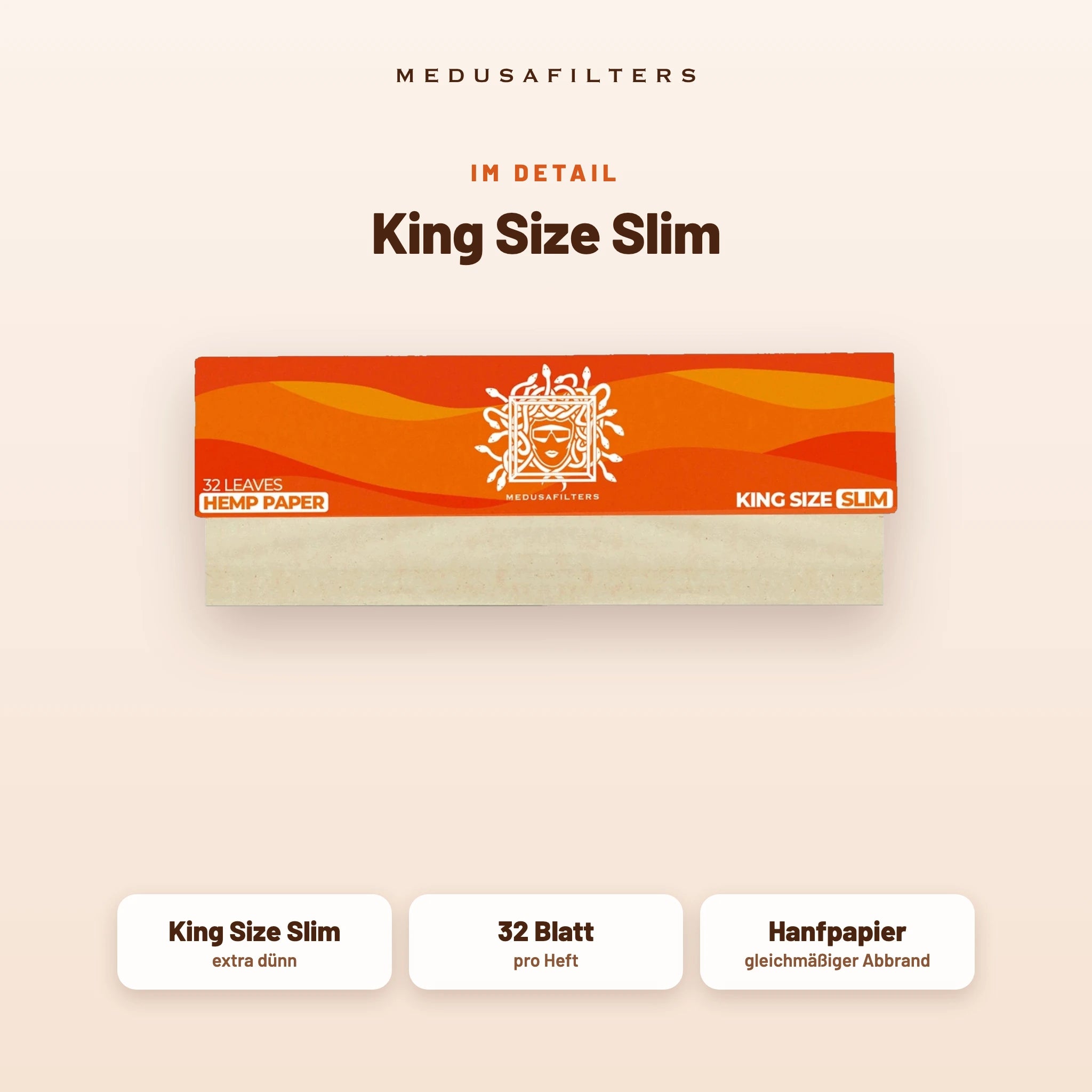 Medusafilters Longpapers King Size Slim SUNSET – 50er Display – King Size Slim