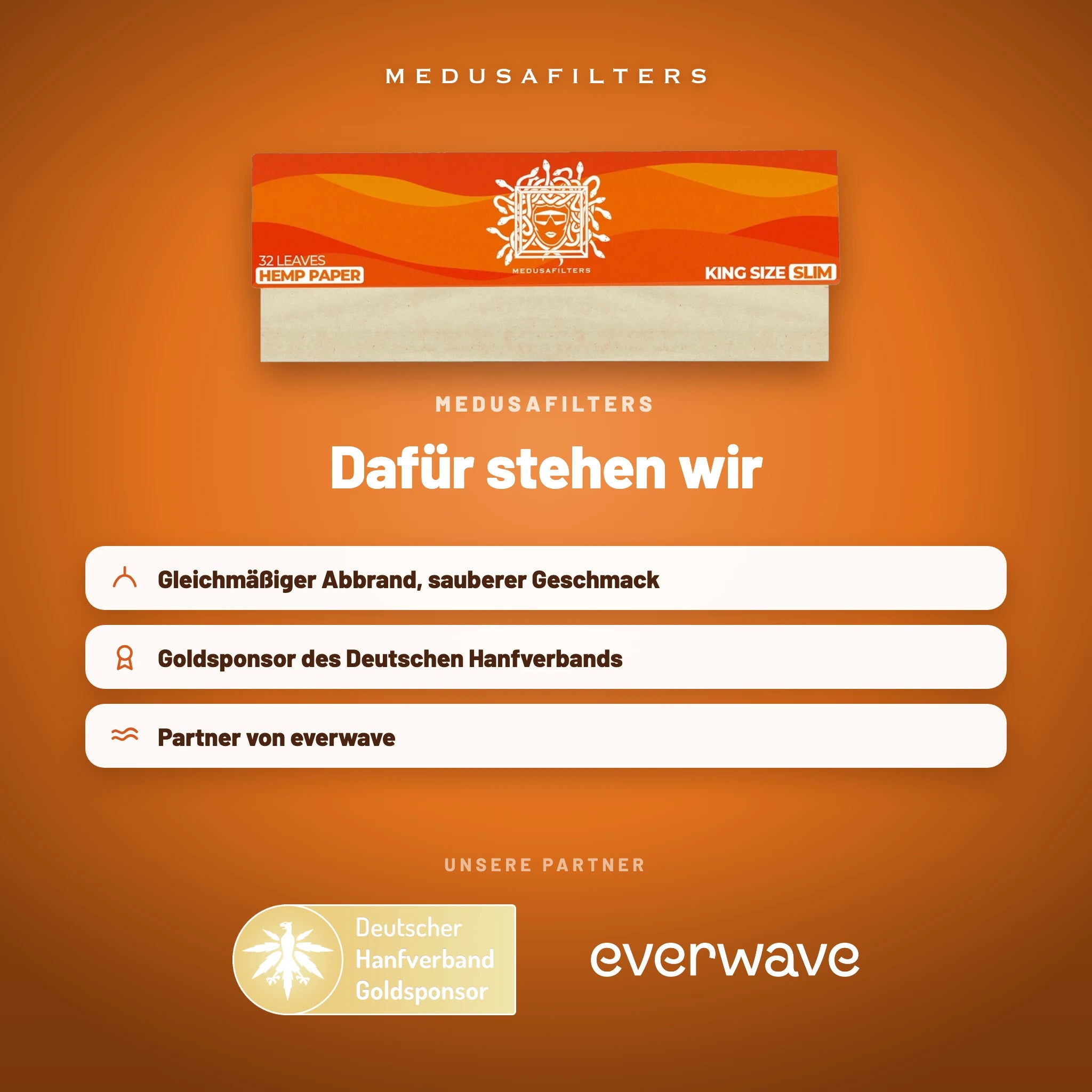 Medusafilters Longpapers King Size Slim SUNSET – 50er Display – Marke und Partner