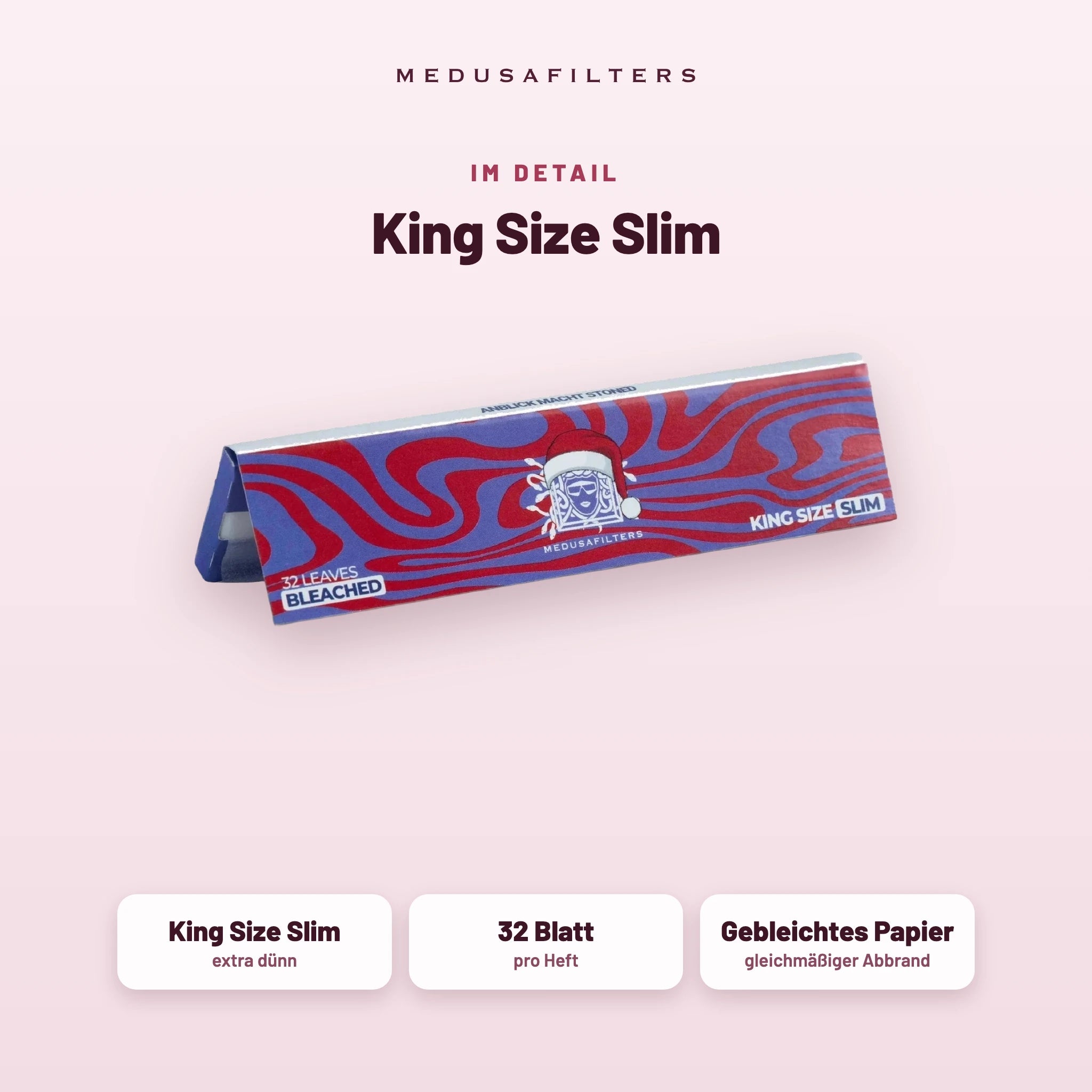 Medusafilters Longpapers King Size Slim XMAS – 1 Heft – King Size Slim