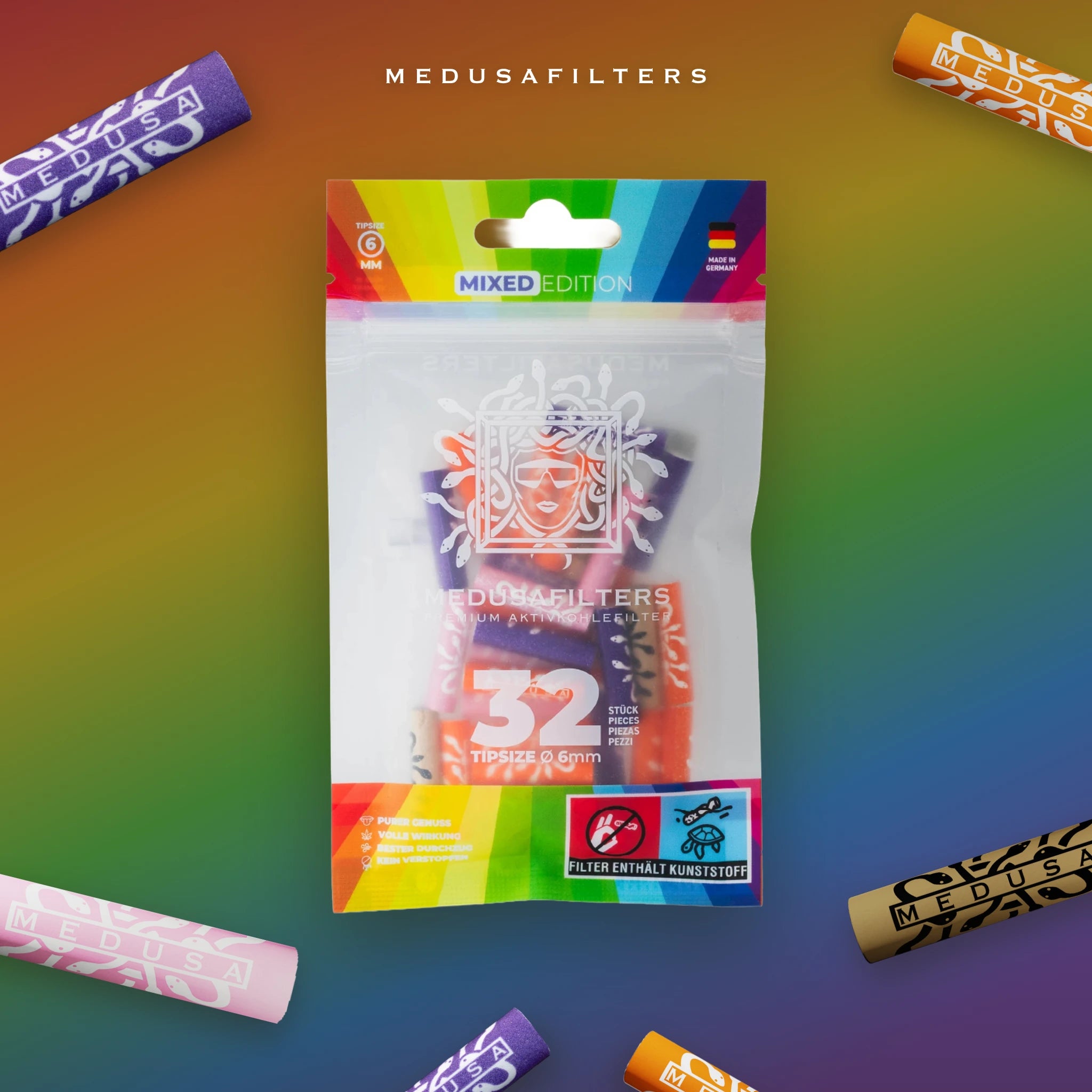 Medusafilters 32er Packung Aktivkohlefilter MIXED Edition – Filter im Überblick