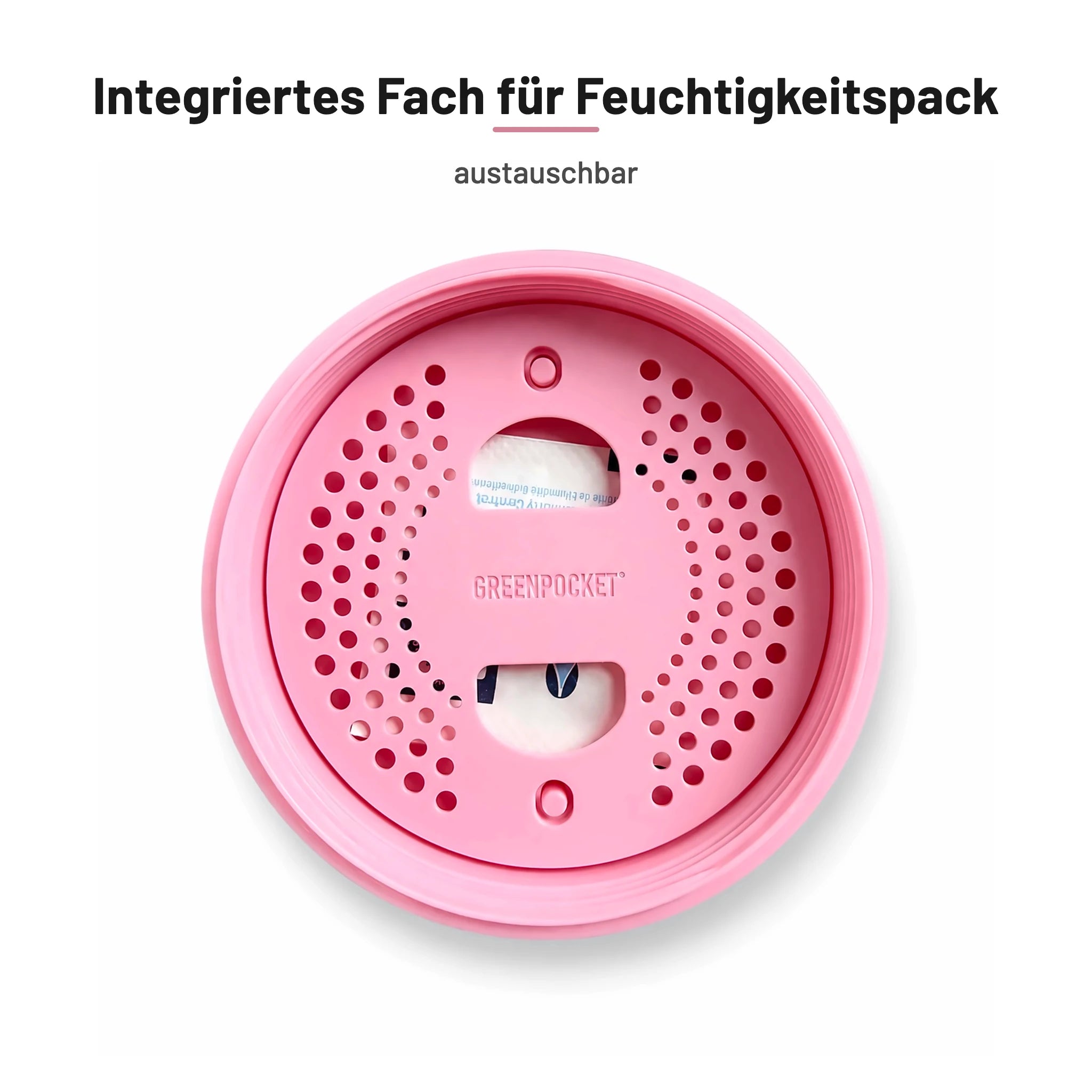 Green Pocket Rosé – integriertes Fach für Feuchtigkeitspack, austauschbar