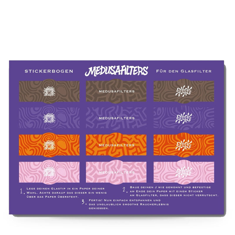 Sticker sheet for Twisted glass filters